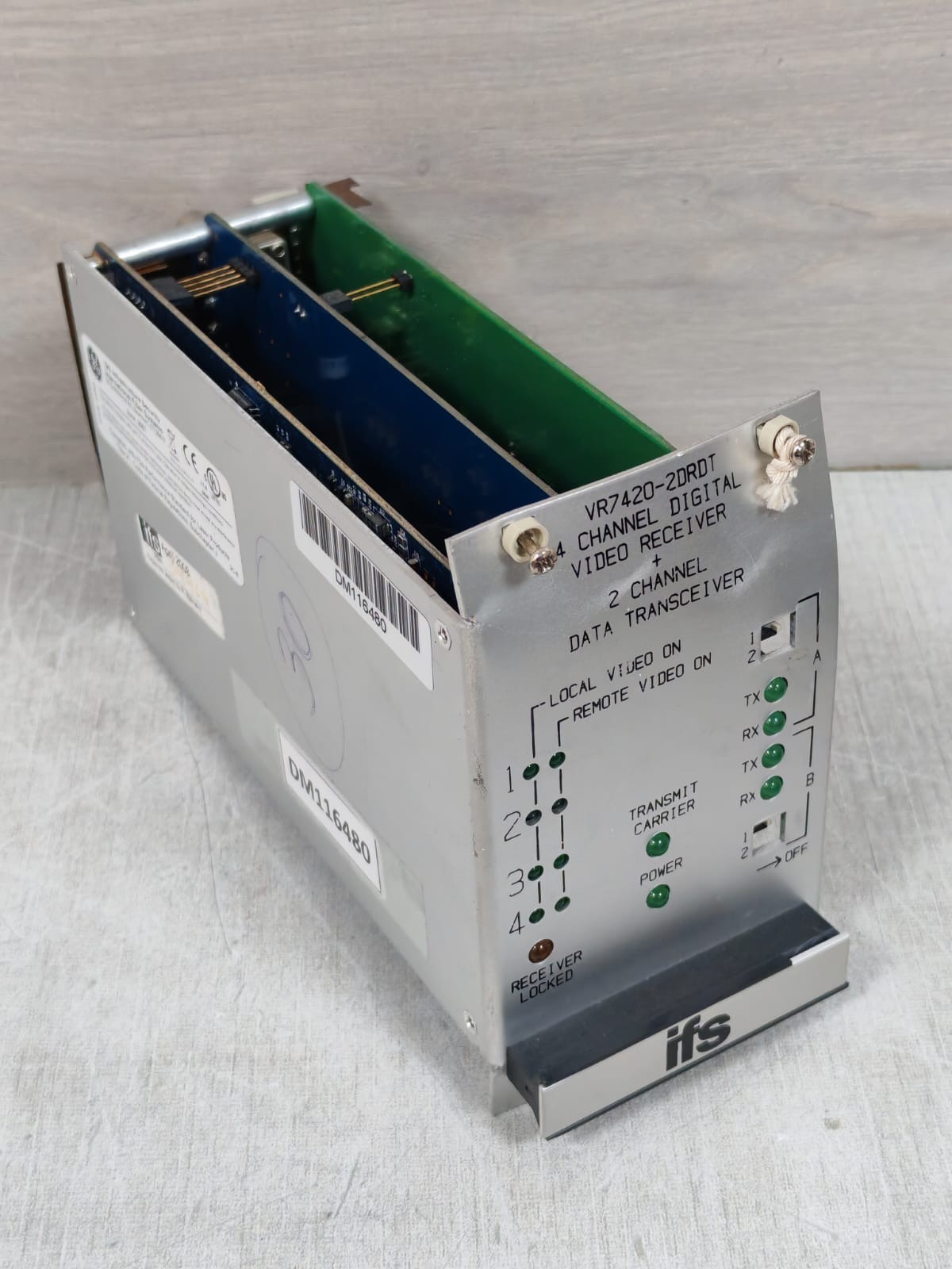 GE VR7420-2DRDT GE IFS VR7420-2DRDT 4 CH DIGITAL VIDEO RECIEVER + 2 CH DATA TRANSCEIVER 5
