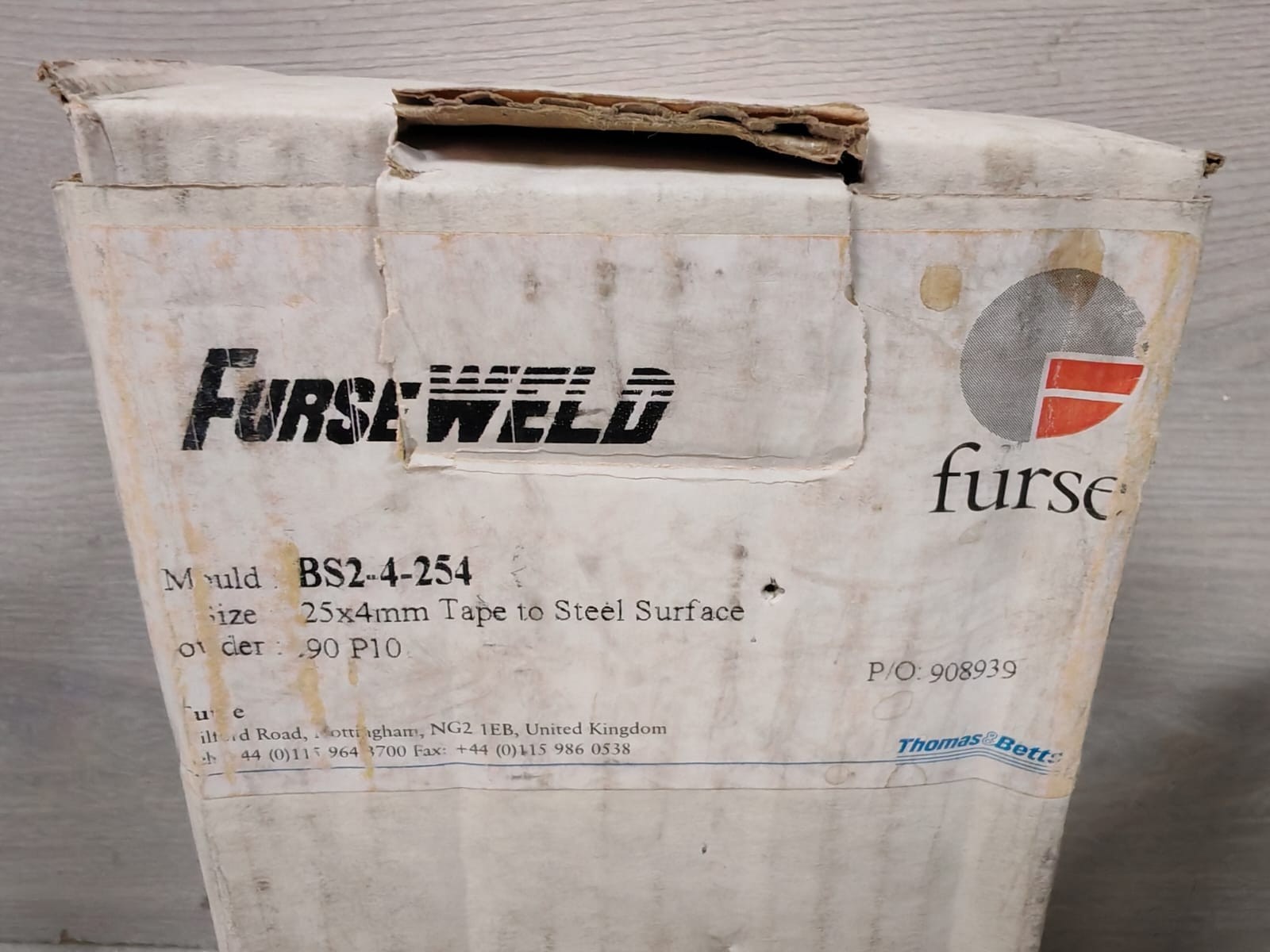 THOMAS BS2-4-254 THOMAS & BETTS FURSEWELD BS2-4-254 25X4MM TAPE TO STEEL SURFACE 9