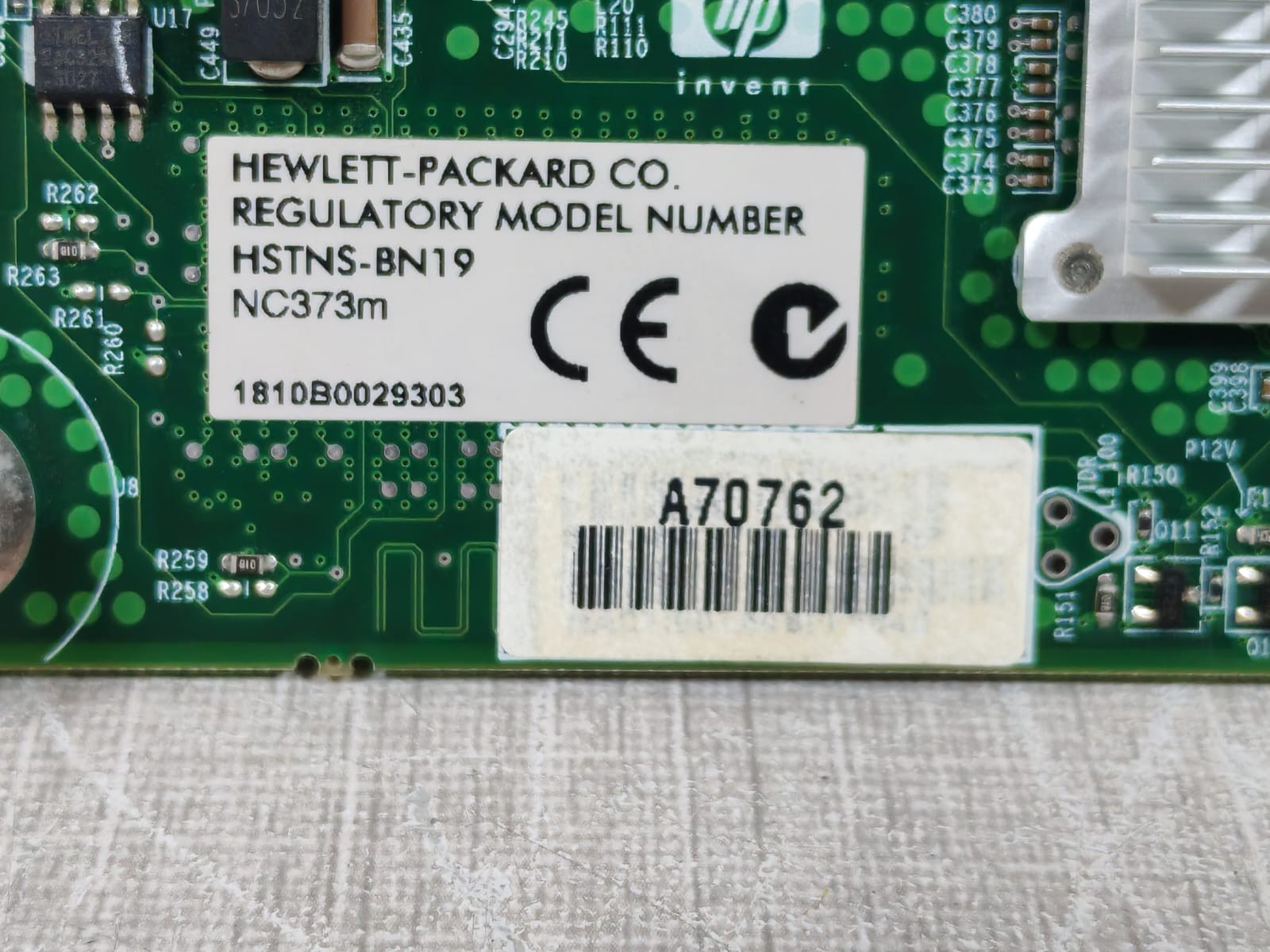 HEWLETT-PACKARD HSTNS-BN19, HSTNS-BN19 NC373M HP HEWLETT-PACKARD HSTNS-BN19 NC373m CARD 4