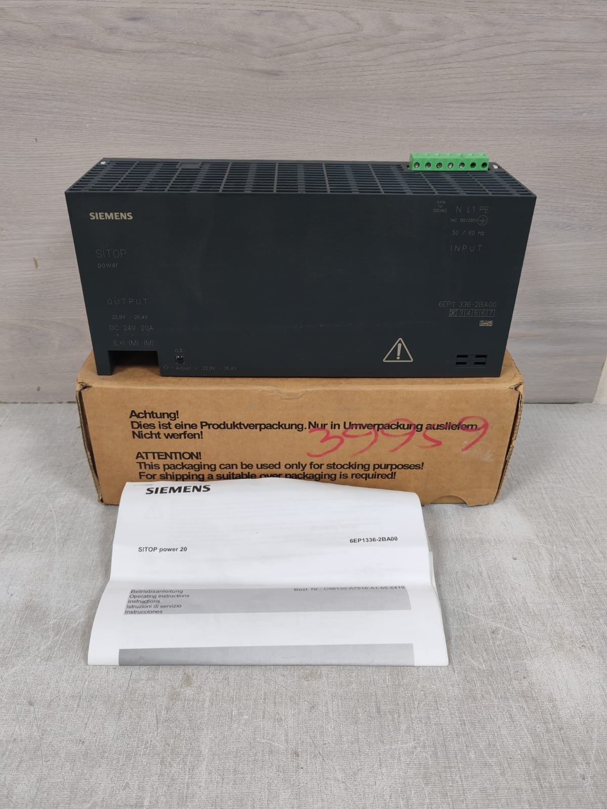 SIEMENS SITOP 6EP1336-2BA00 POWER SUPPLY AC 120/230V