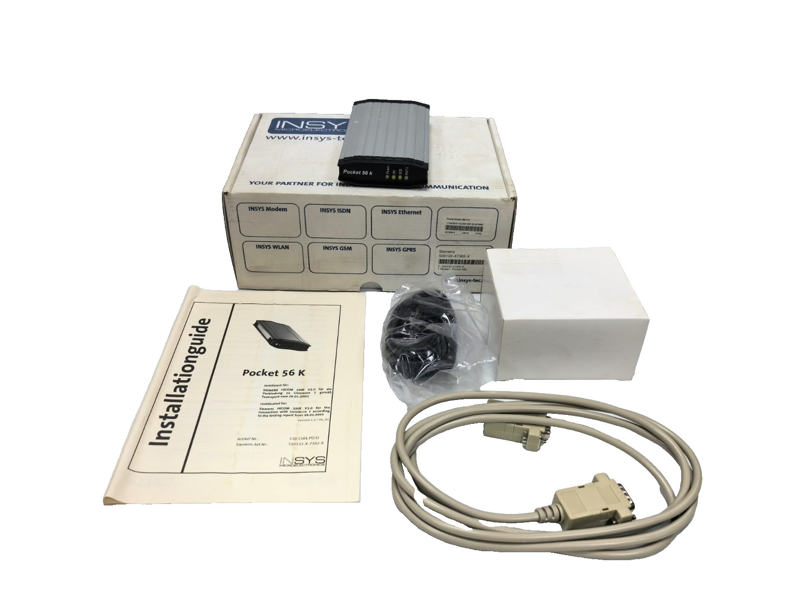 Siemens S30122-X7362-X SIEMENS / INSYS MICROELECTRONICS POCKET MODEM 56K 3.0 S30122-X7362-X 9
