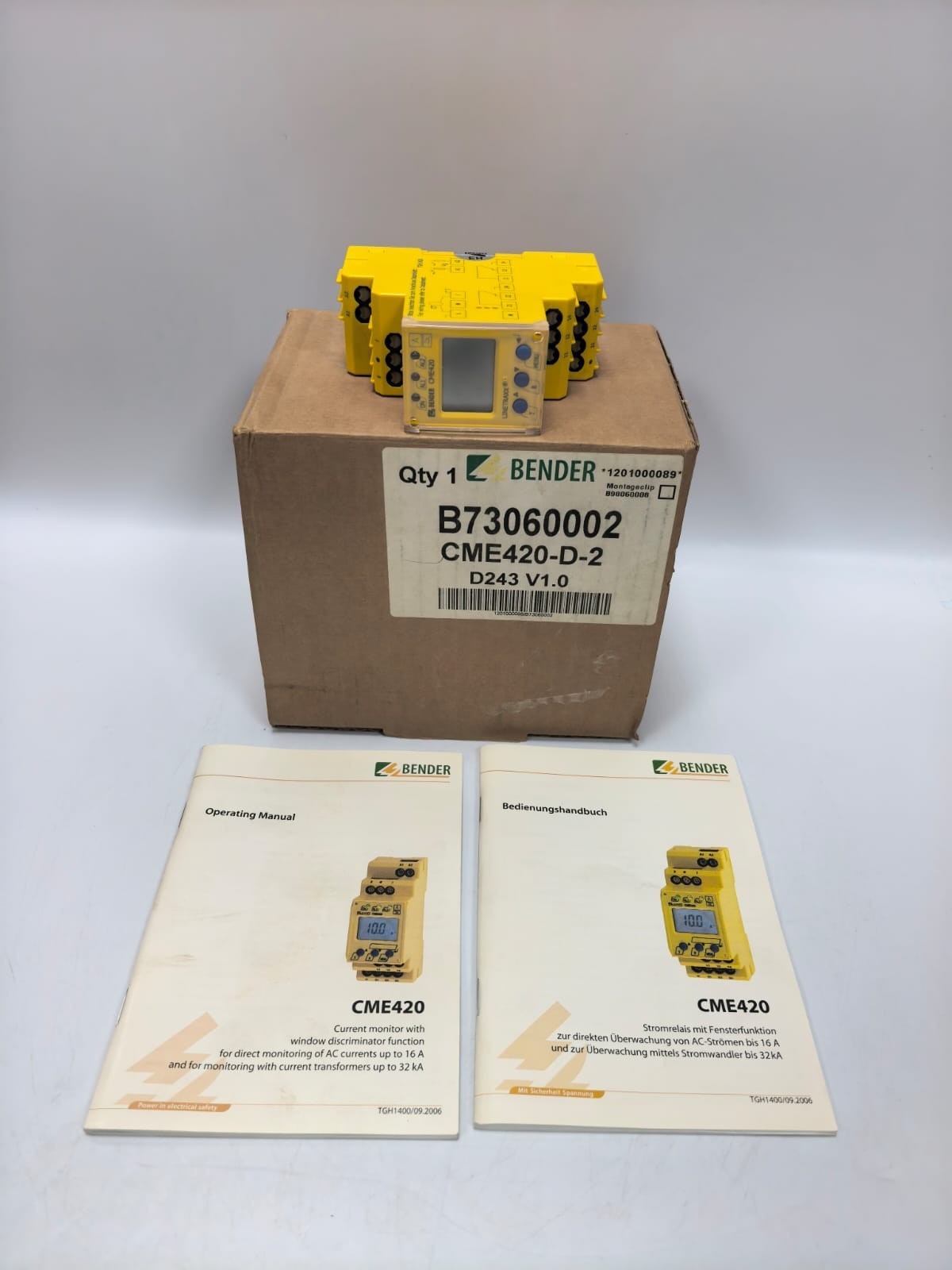 BENDER CME420-D-2 CURRENT RELAY MONITOR