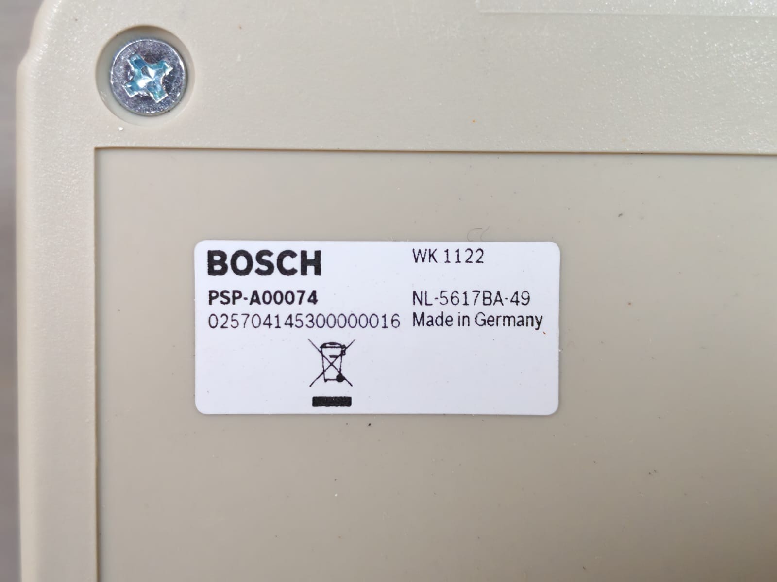Bosch PSP-A00074 M/N F01U245238 Bosch PSP-A00074 M/N F01U245238 WALL SOCKET FALL BACK MICR. 4