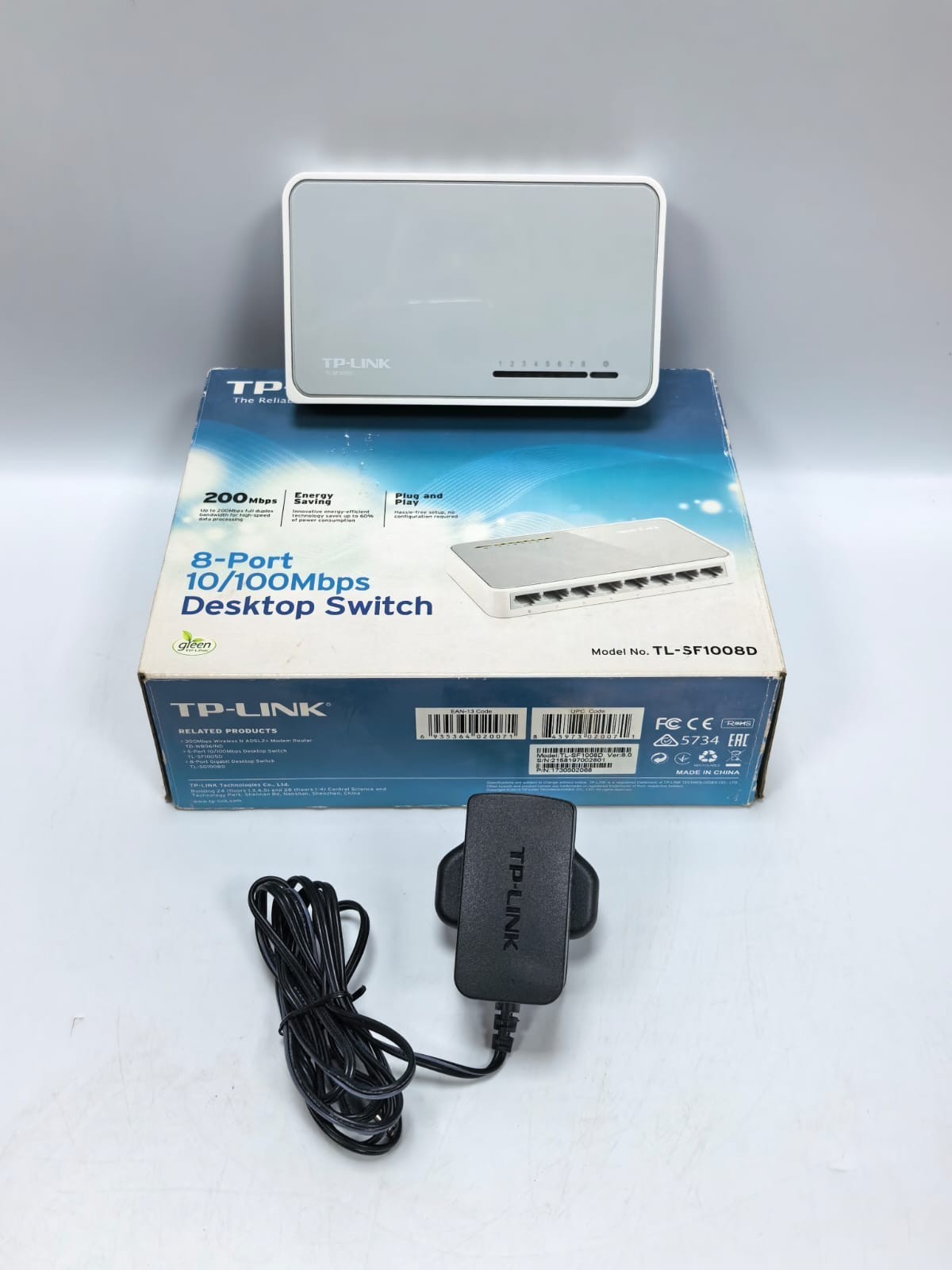 TP-LINK TL-SF1008D TP-LINK TL-SF1008D 8 PORT 10/100MBPS DESKTOP SWITCH 10