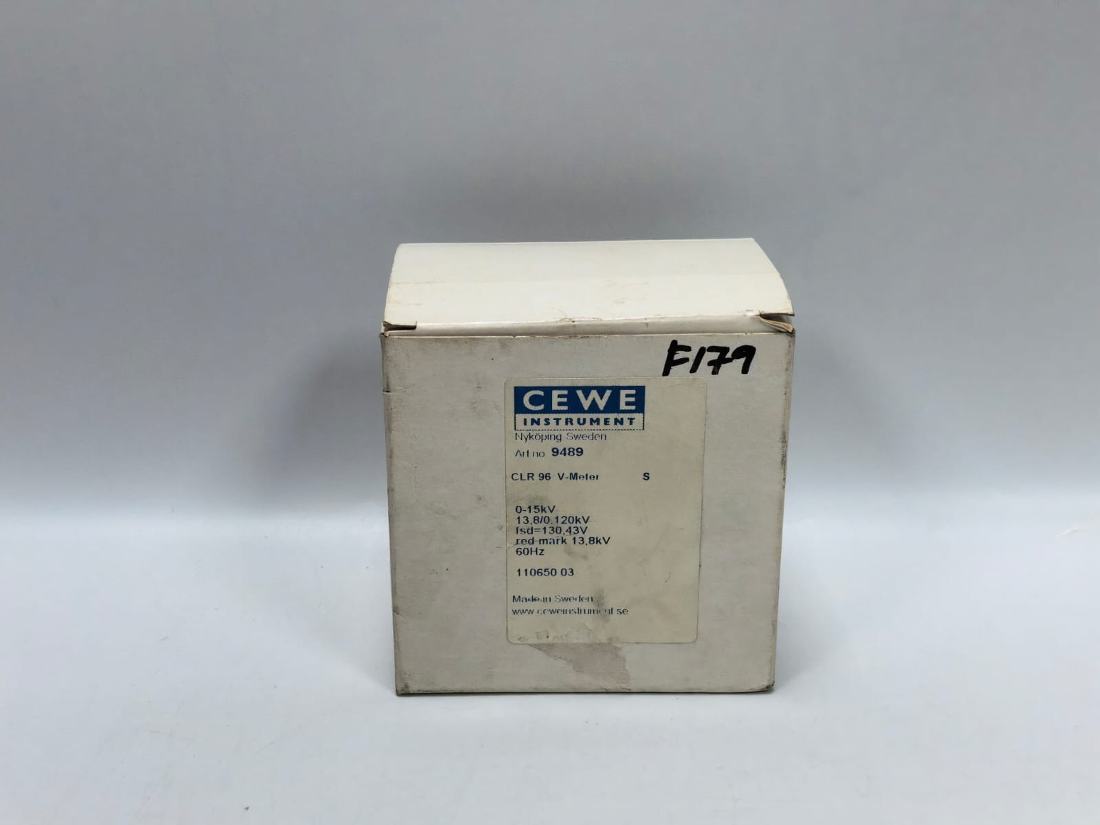 CEWE CLR96 CEWE INSTRUMENTS CLR96 VOLT ANALOG PANEL METER 9489 0-15KV 9