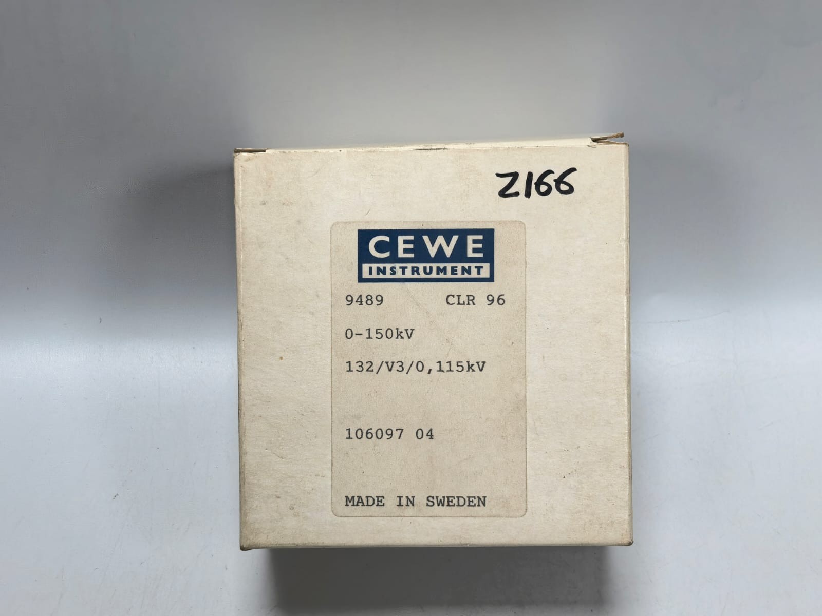 CEWE CLR96 CEWE INSTRUMENTS CLR96 VOLT ANALOG PANEL METER 9489 0-150KV 9