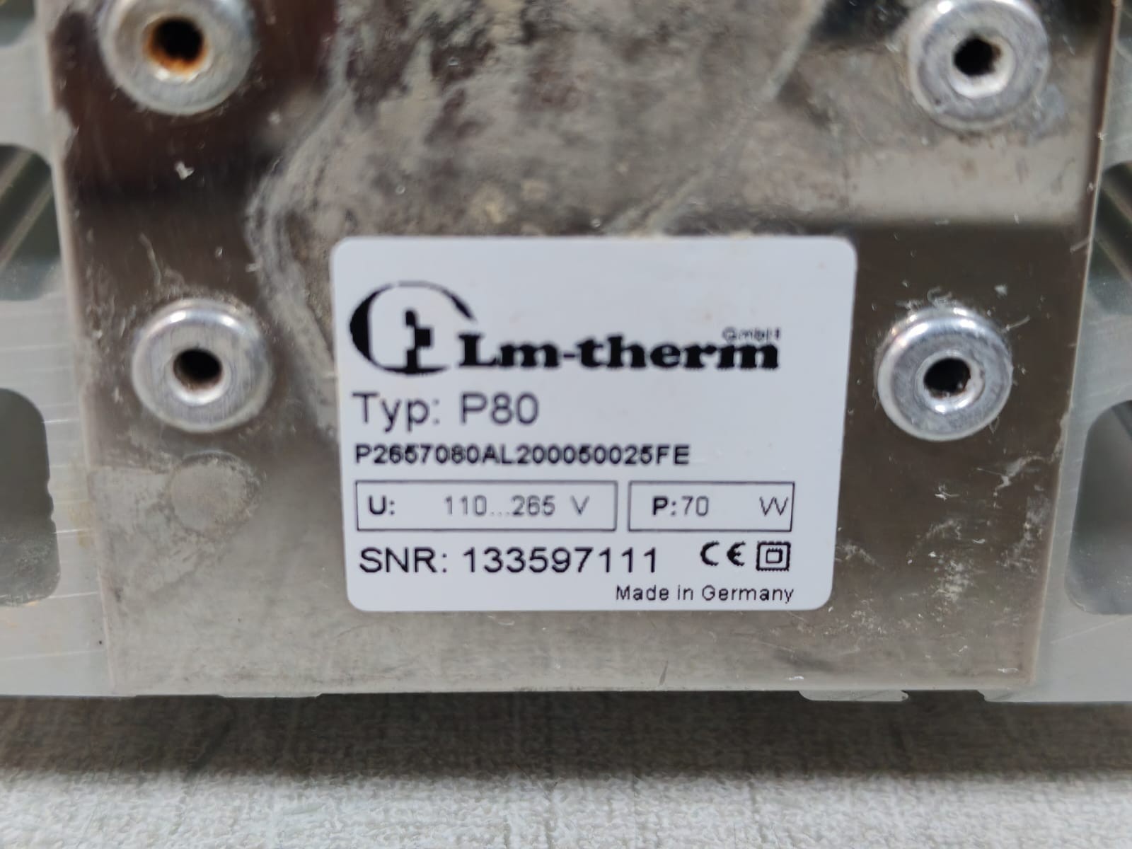 LM-THERM P80 P2657080AL200050025FE LM-THERM P80 P2657080AL200050025FE ELECTRICAL HEATER 5