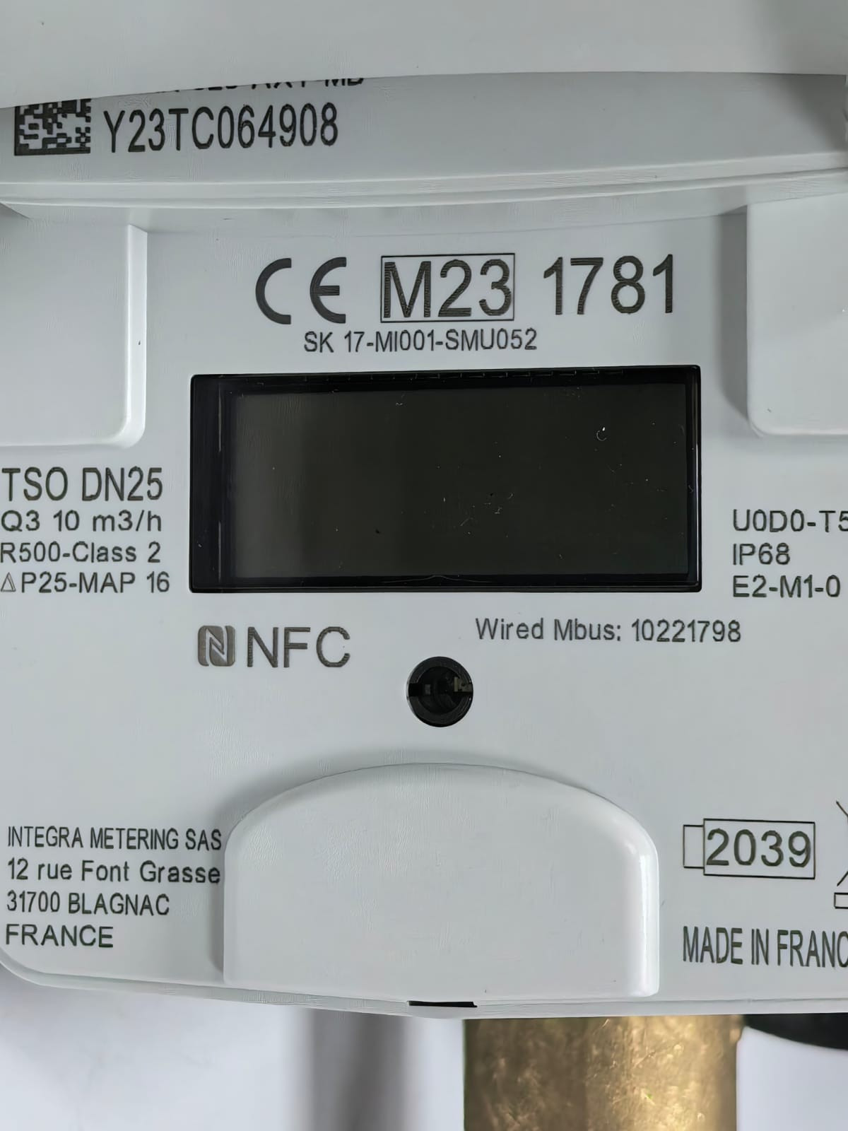 INTEGRA METERING TSO DN25 /TSMR-025-AXT-MB INTEGRA METERING TSO DN25 /TSMR-025-AXT-MB TOPAS SONIC FLOW METER 5