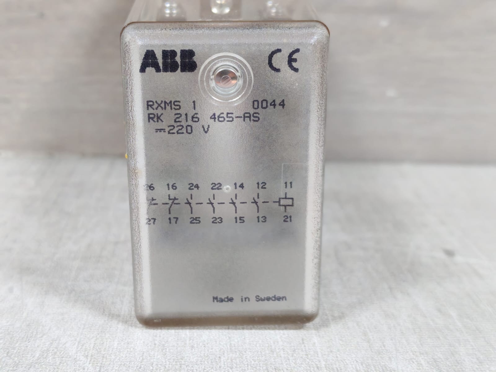 ABB RK-216-465 ABB RXMS 1 RK 216 465-AN RELAY 220V 2