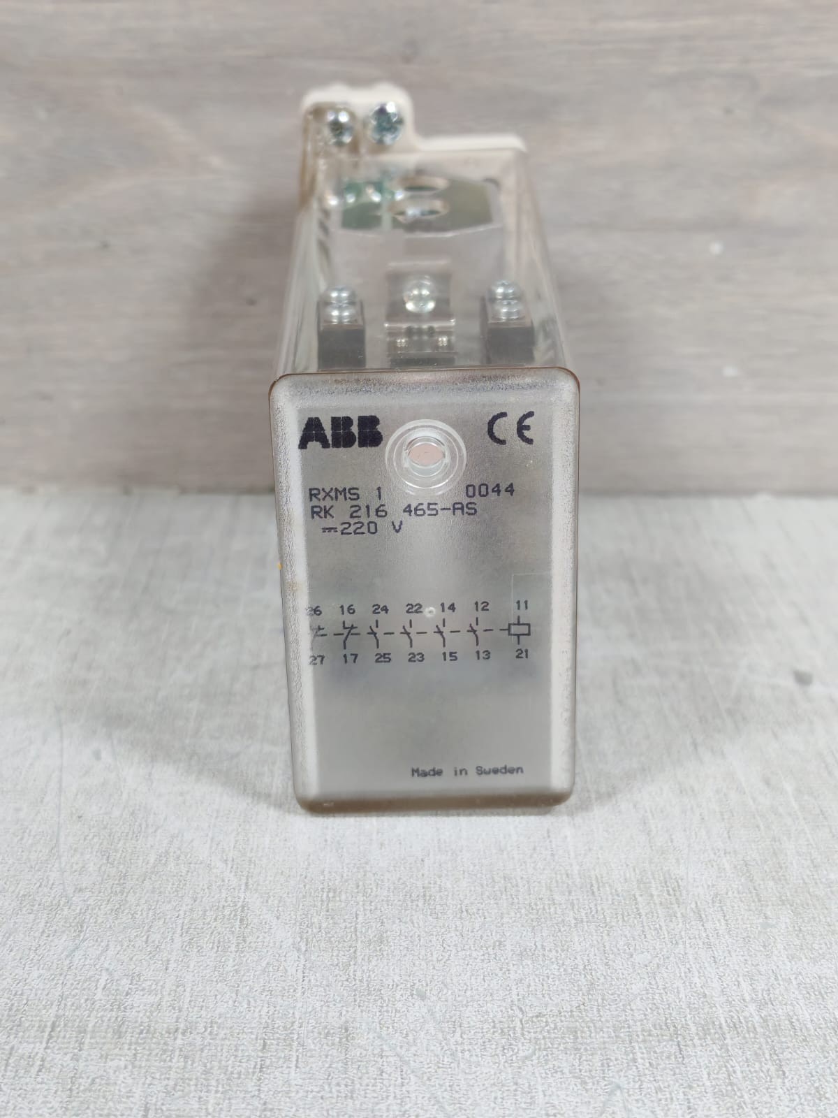ABB RK-216-465 ABB RXMS 1 RK 216 465-AN RELAY 220V 3