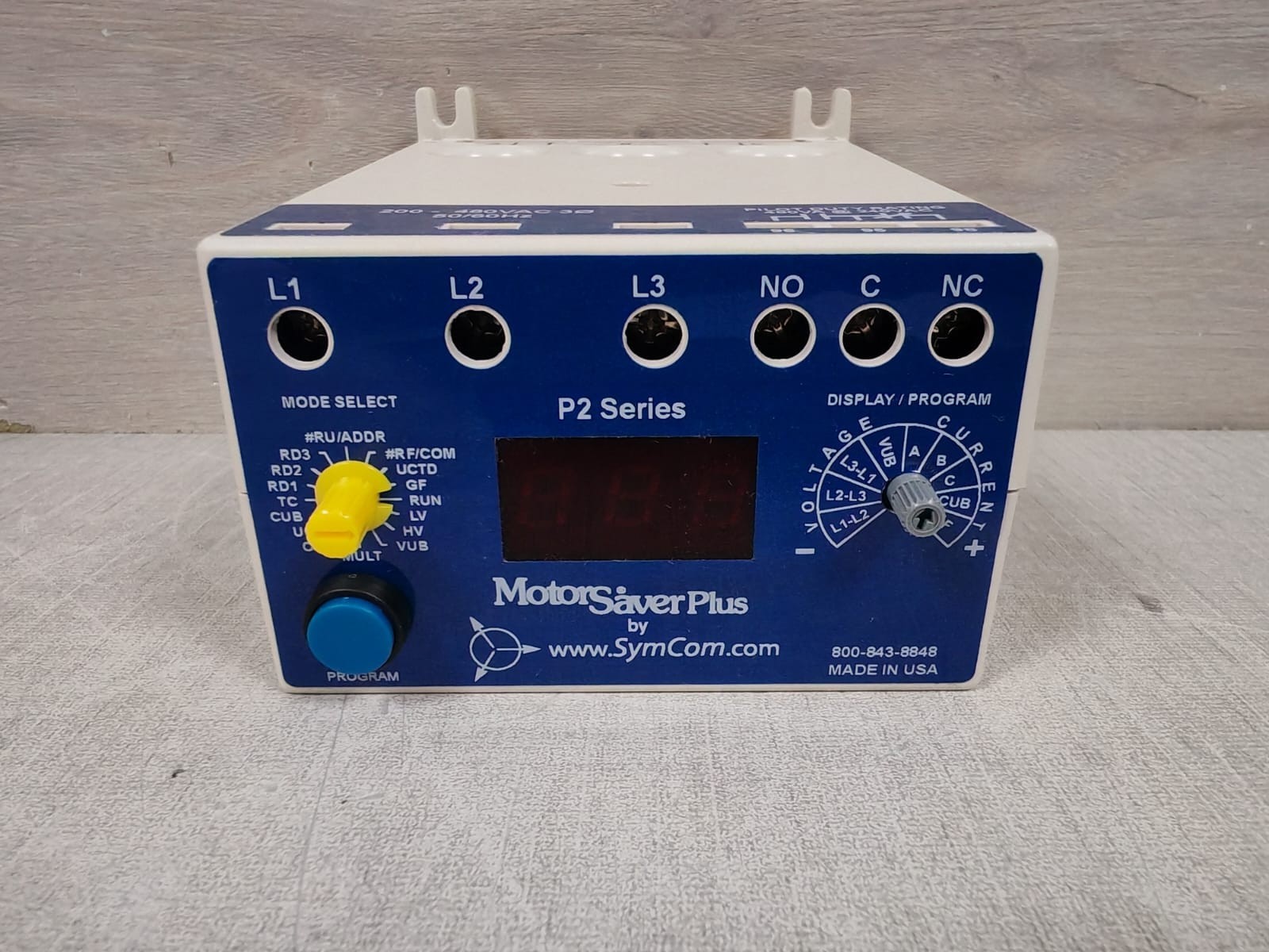 MOTOR SAVER PLUS BY SYMCOM 777-LR-P2 MOTOR SAVER PLUS BY SYMCOM P2 SERIES 777-LR-P2 ELECTRONIC OVERLOAD RELAY 2