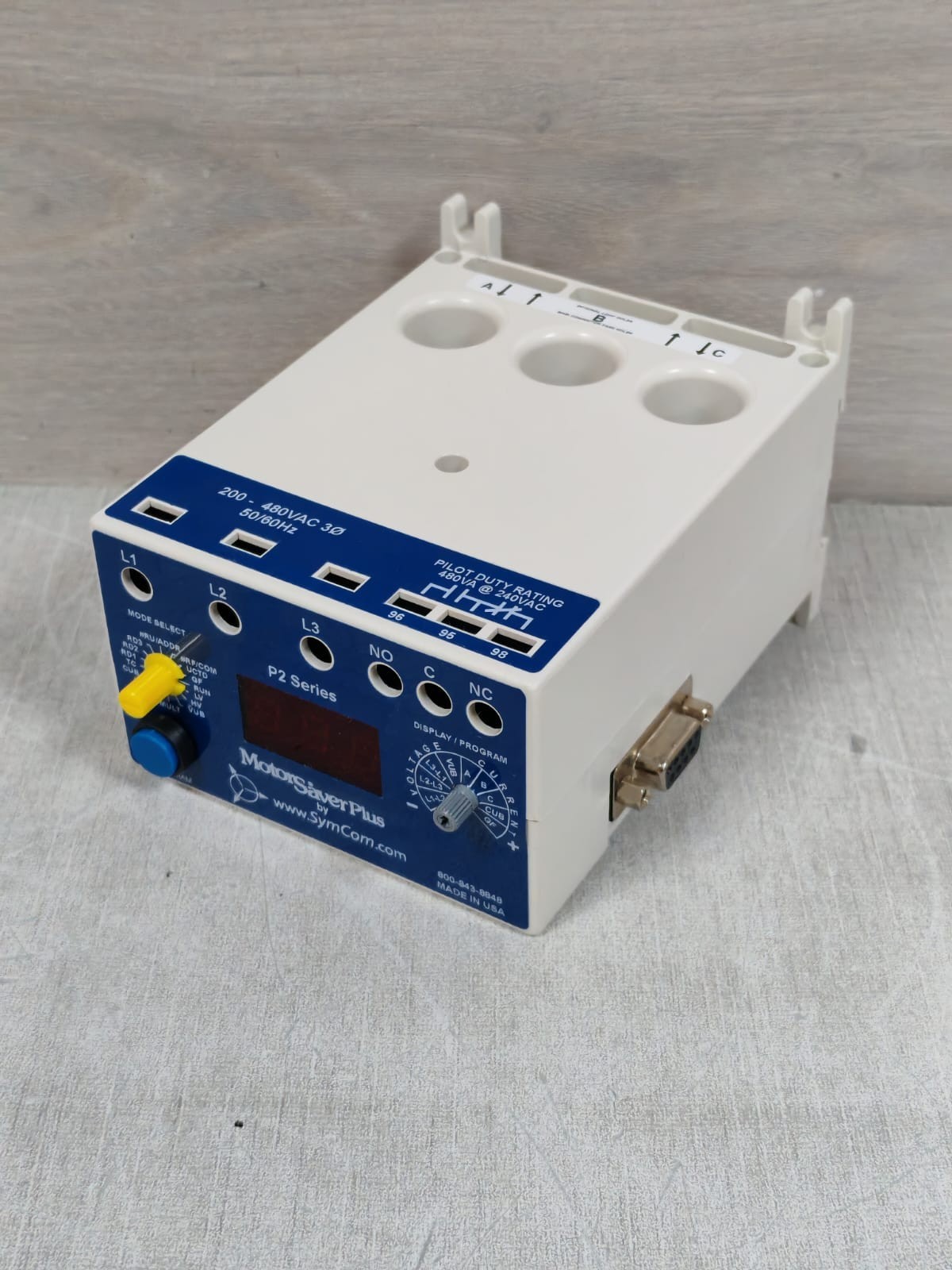 MOTOR SAVER PLUS BY SYMCOM 777-LR-P2 MOTOR SAVER PLUS BY SYMCOM P2 SERIES 777-LR-P2 ELECTRONIC OVERLOAD RELAY 5