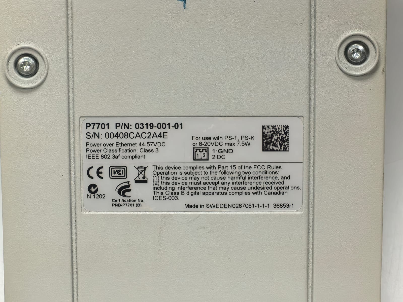 Axis AXIS-P7701-0319 AXIS P7701 0319-001-01 VIDEO DECODER 3