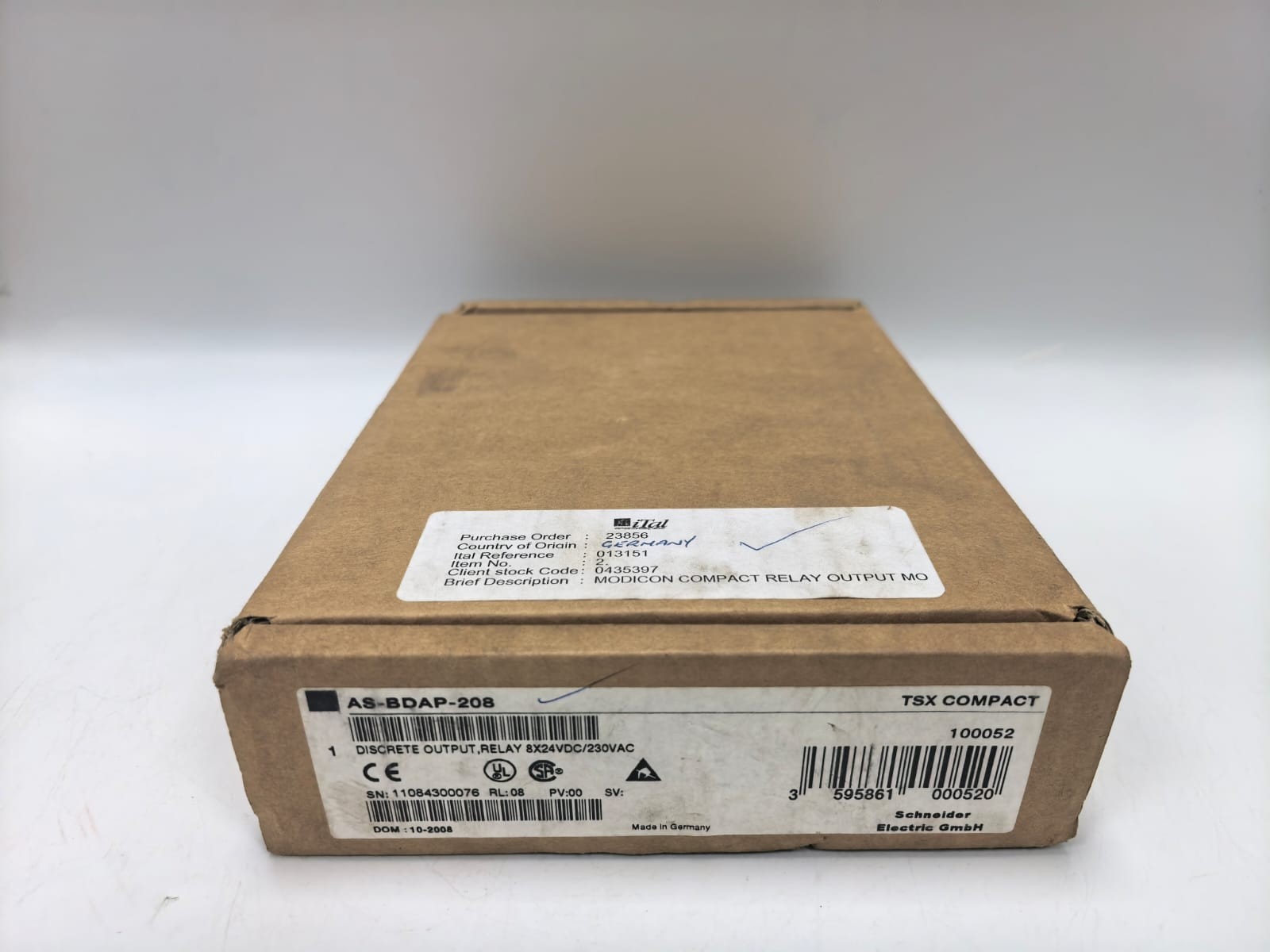 Schneider Electric BDAP-208 SCHNEIDER ELECTRIC TSX COMPACT AS-BDAP-208 DISCRETE OUTPUT,RELAY 8X24VDC/230VAC 9