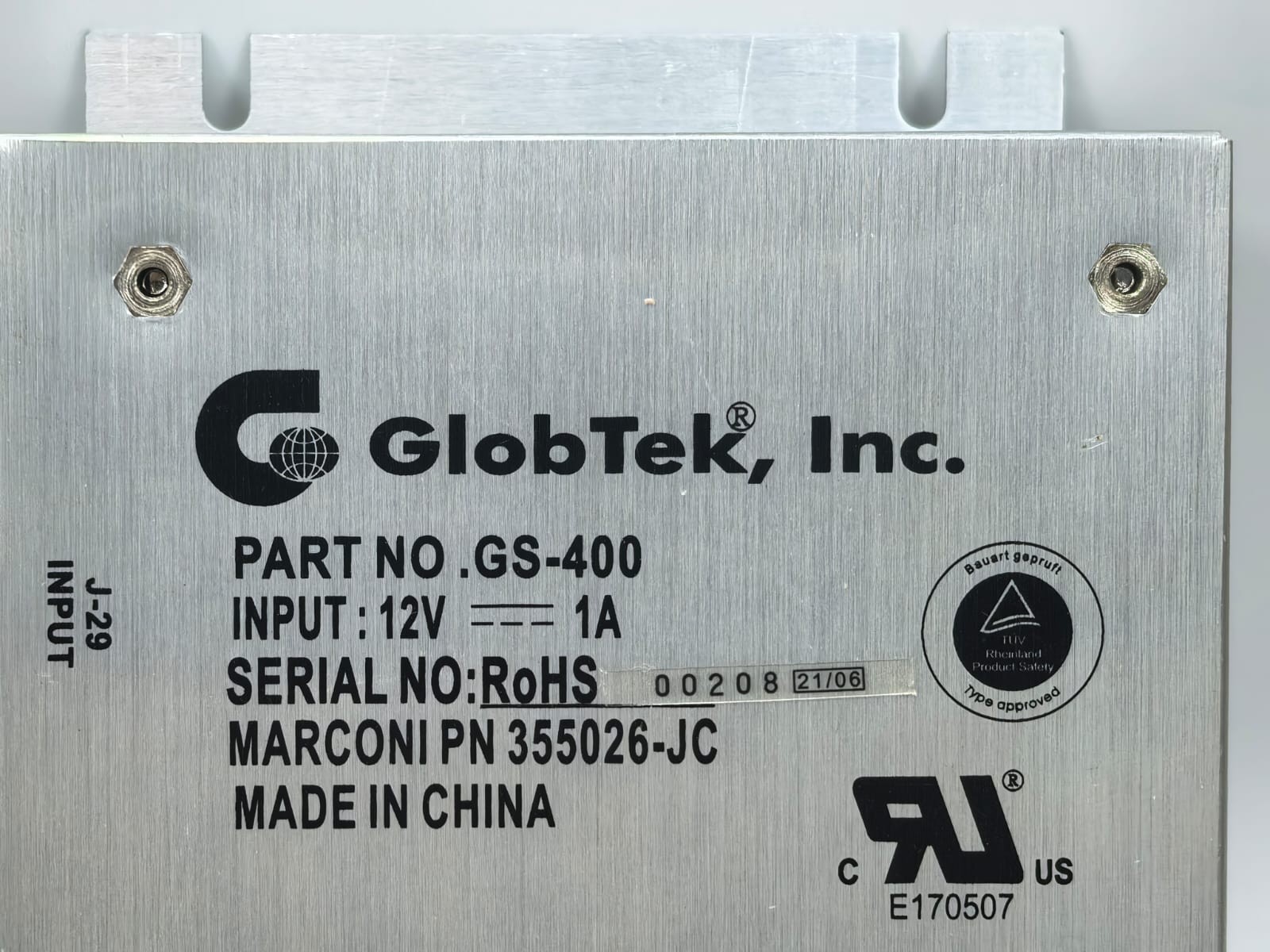 GLOBTEK GS-400 GLOBTEK GS-400 POWER SUPPLY 6