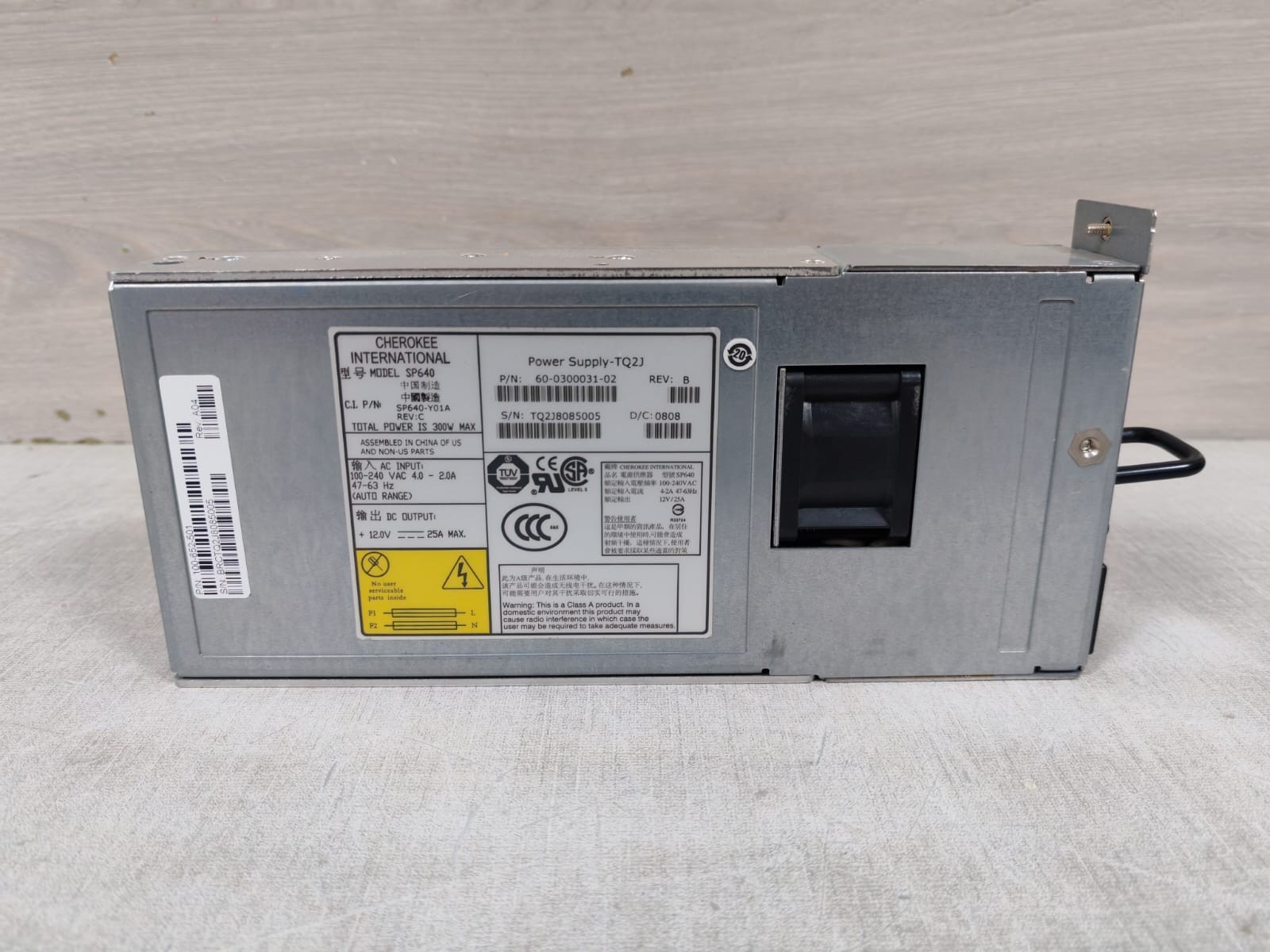 CHERROKEE INTERNATIONAL SP640 CHERROKEE INTERNATIONAL SP640 60-0300031-02 REV.B POWER SUPPLY 6