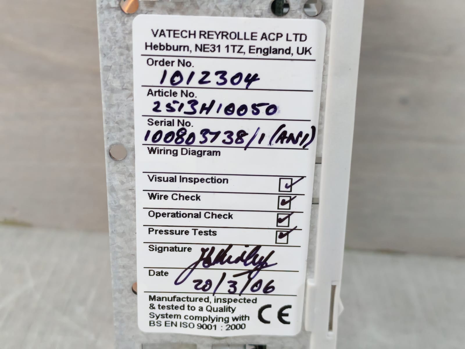 Reyrolle 1012304 2513H10050 VATECH REYROLLE ACP 1012304 2513H10050 MODULE 2