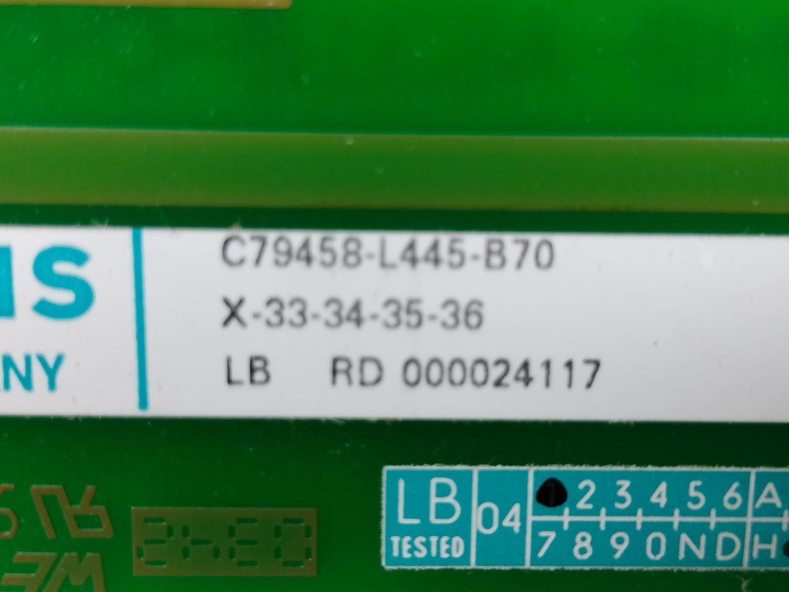 Siemens C79458-L445-B70 C794040-A6310-C432-04 SIEMENS C79458-L445-B70 C794040-A6310-C432-04 LTU DISTRIBUTOR 6