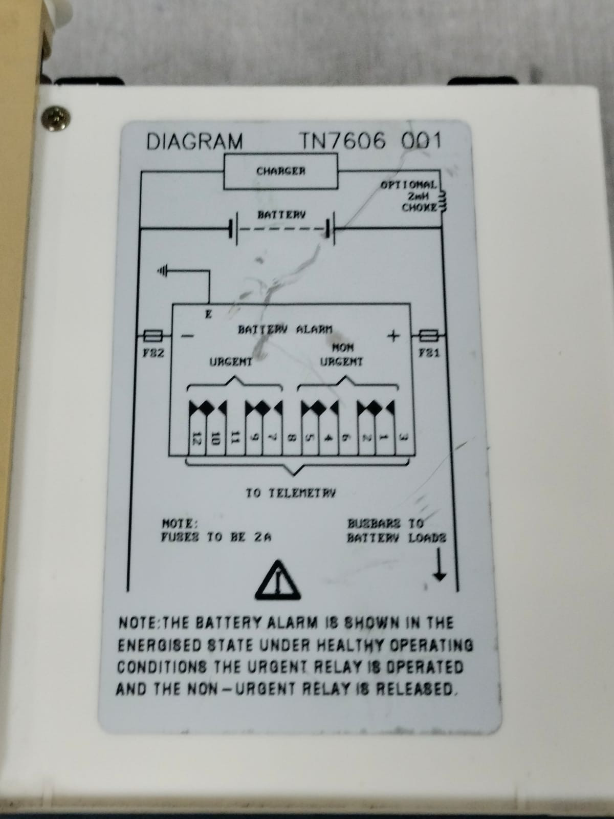 Areva ALARM-300 AREVA BA322010006A BATTERY ALARM 300 220V 10