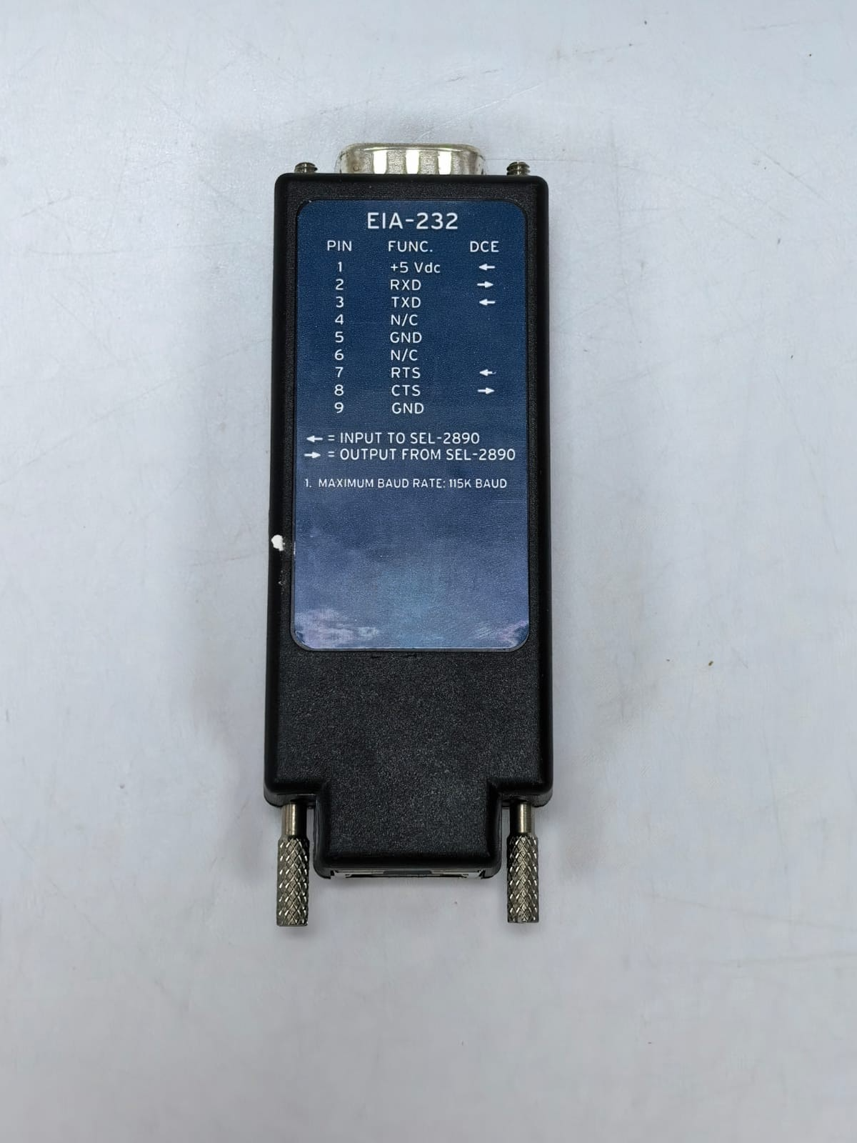 SEL SEL-2890 SEL-2890 EIA-232 TO 10BASE-T ETHERNET TRANSCEIVER 9