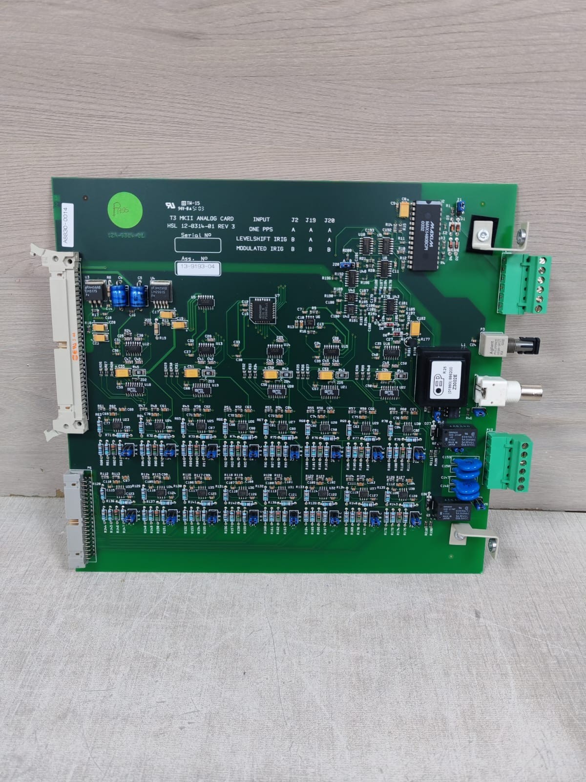 QUALITRON 13-9193-04 / 12A-8314-01 REV 3 T3 MKII ANALOG CARD