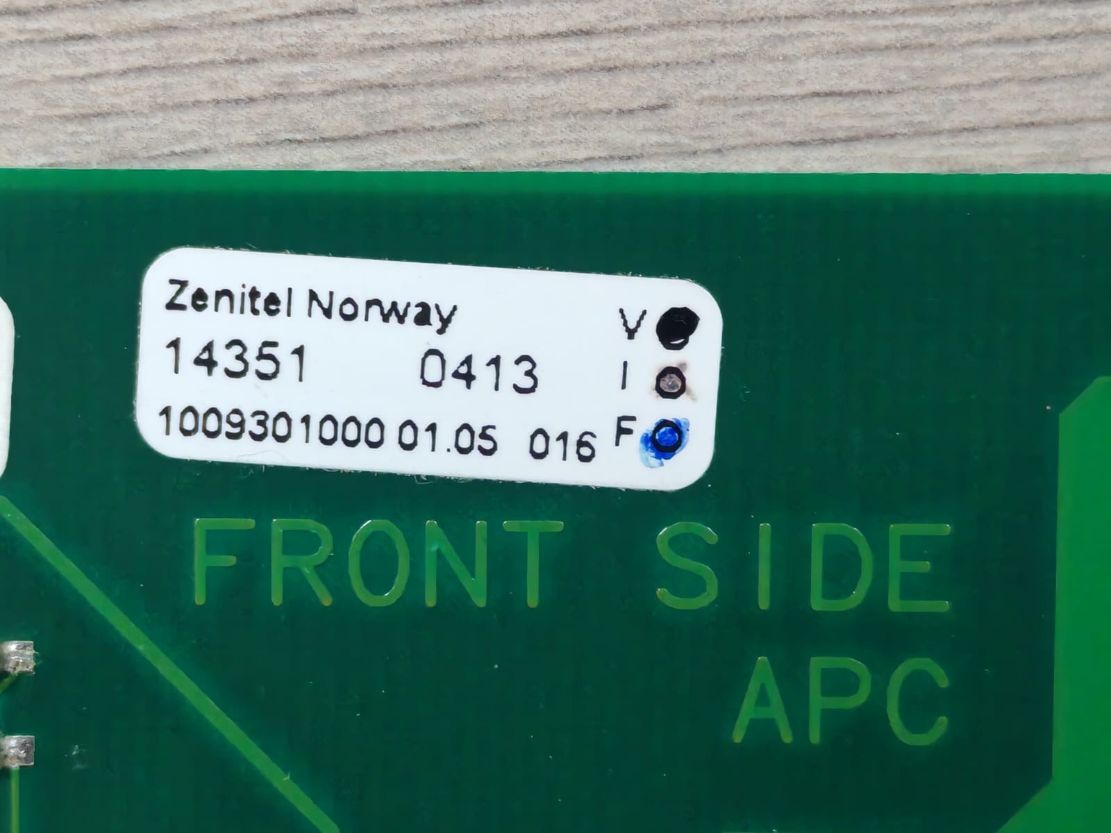 ZENITEL NORWAY STENTOFON 7107/1 1009301000105016 ZENITEL NORWAY STENTOFON 7107/1 1009301000105016 APC BOARD 2