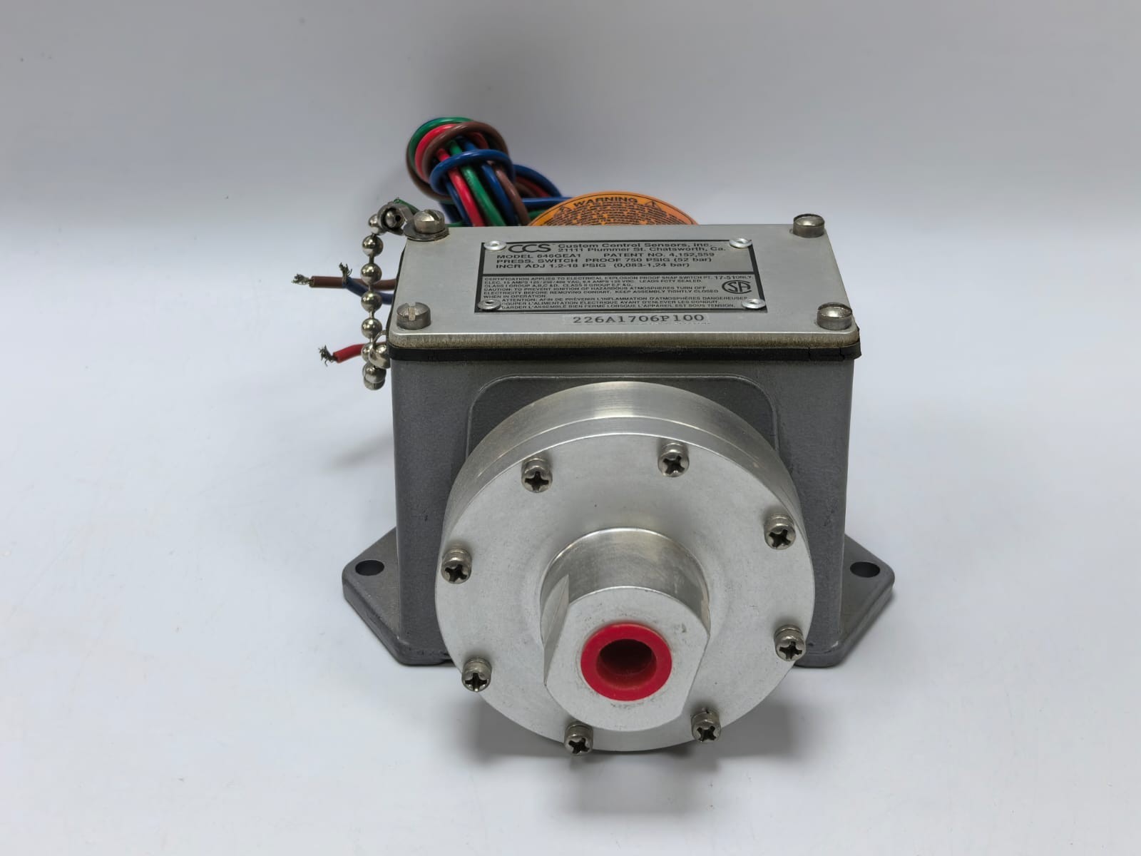 CCS 646GEA1 CCS CUSTOM CONTROL SENSORS 646GEA1 PRESS SWITCH PROOF 750 PSIG(52BAR) 7