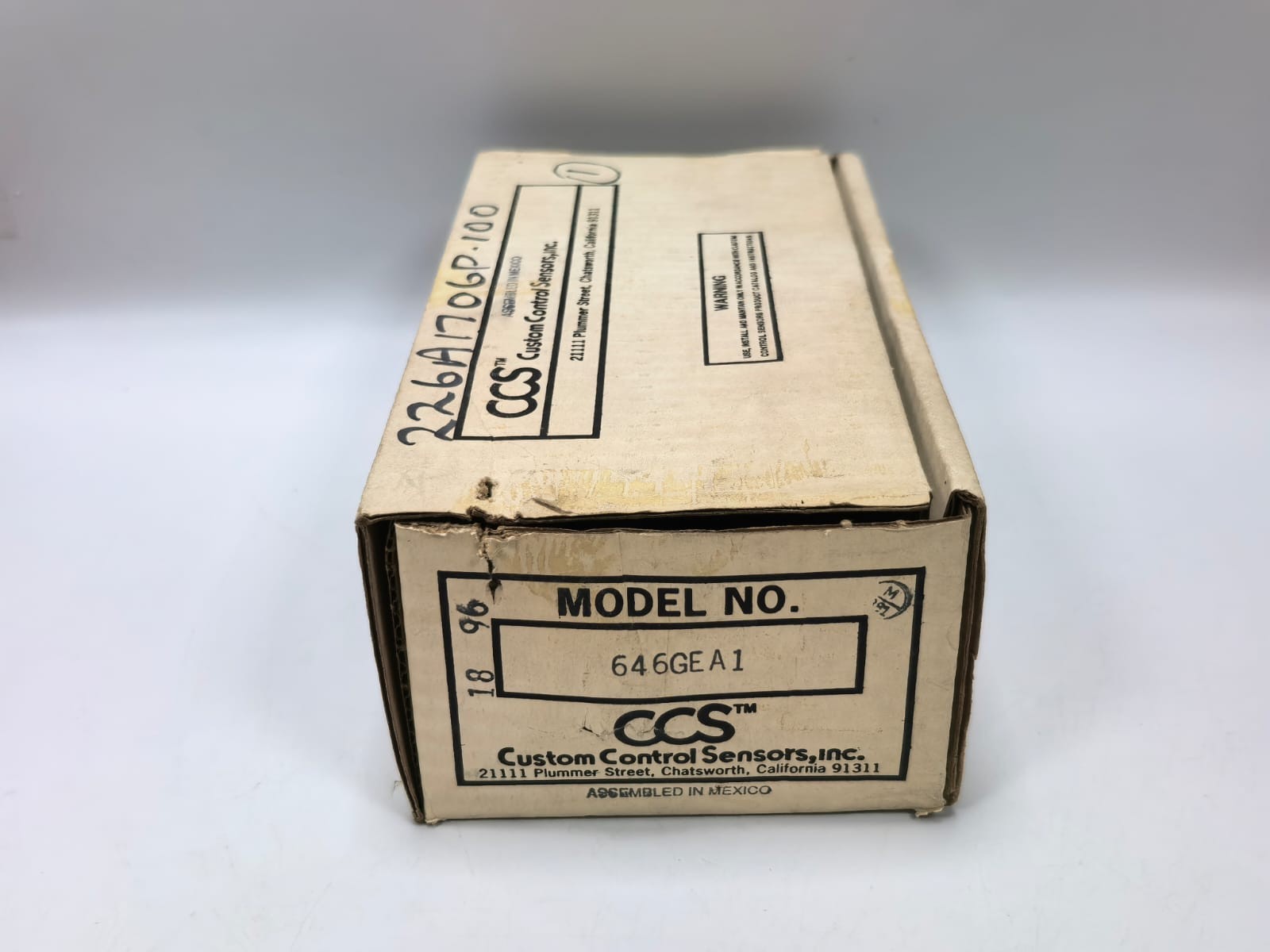 CCS 646GEA1 CCS CUSTOM CONTROL SENSORS 646GEA1 PRESS SWITCH PROOF 750 PSIG(52BAR) 9