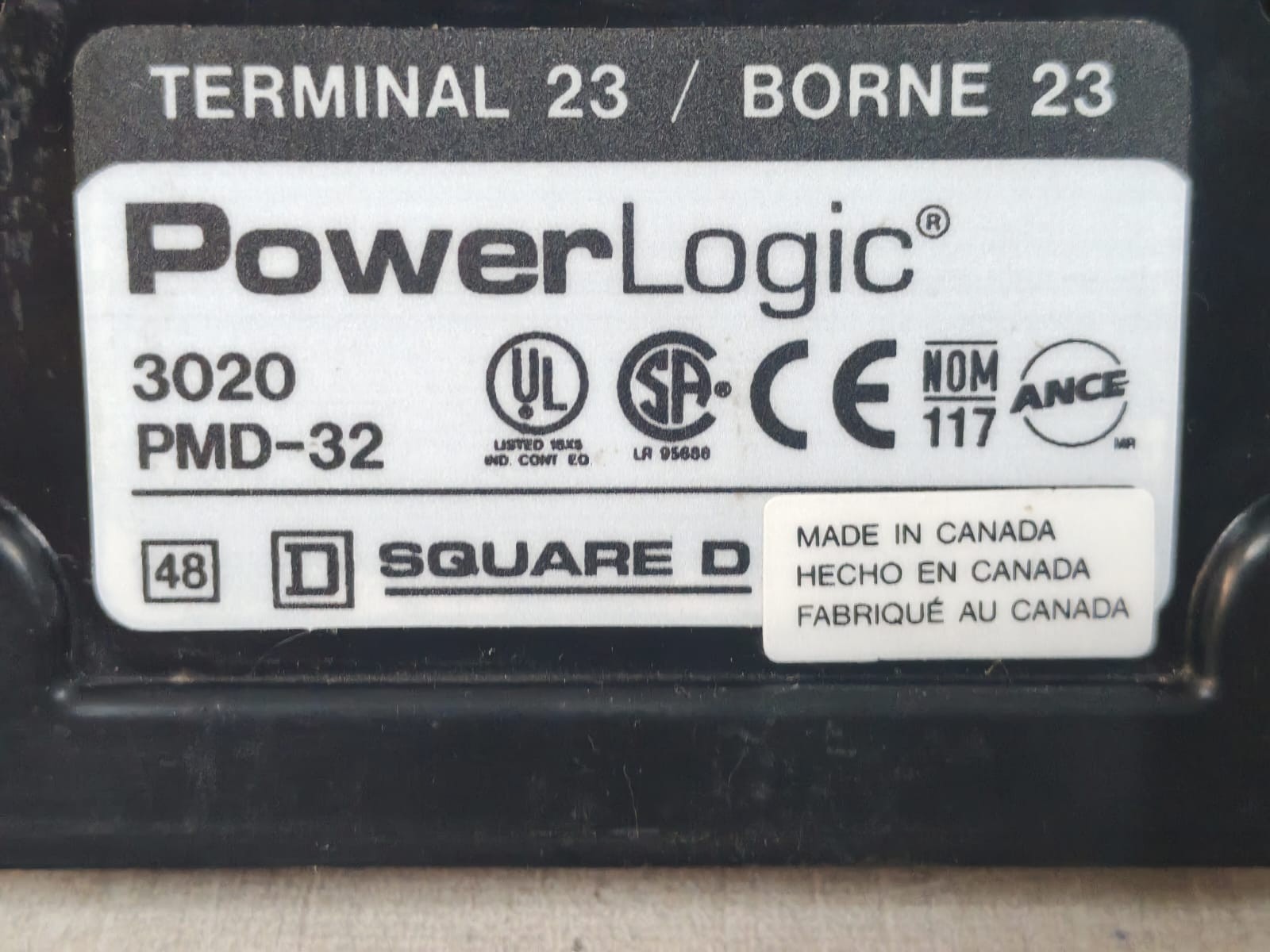 Square D 3020 PMD-32 SQUARE D POWERLOGIC 3020 PMD-32 POWER METER 7