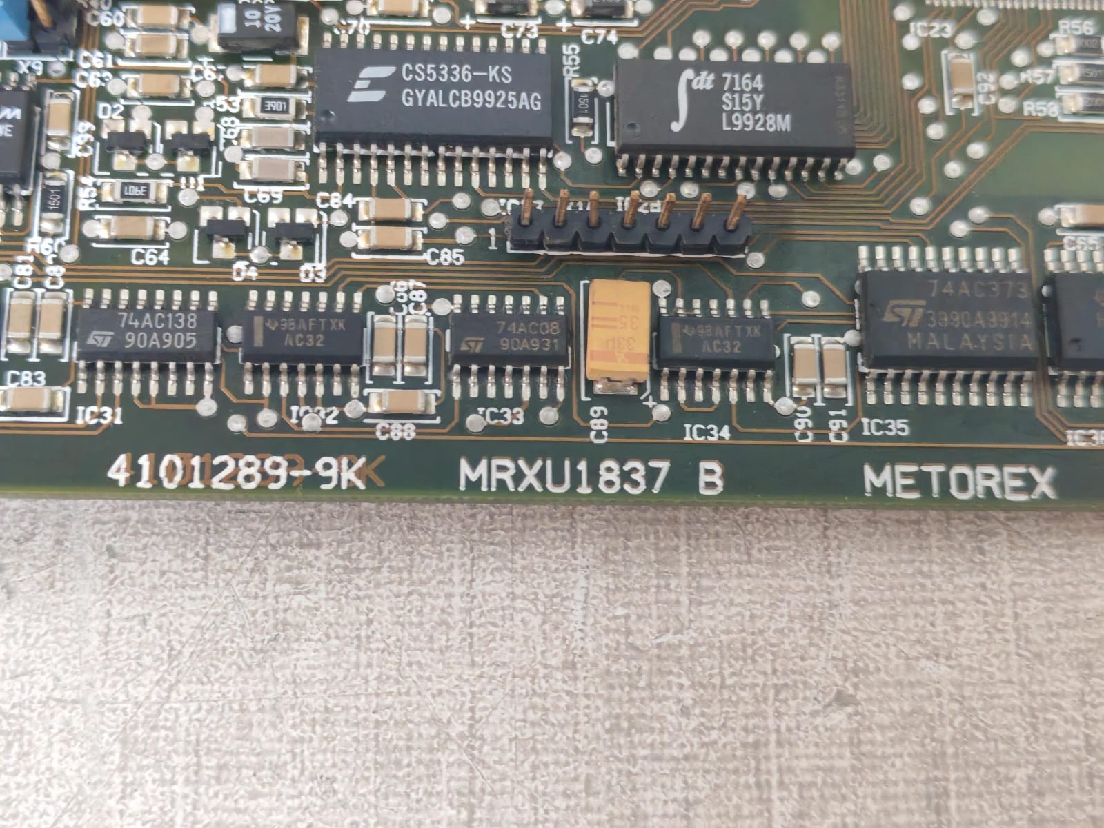 METOREX MRU1837 B 4101289-9K/9T METOREX MRU1837 B 4101289-9K/9T CIRCUIT BOARD 4