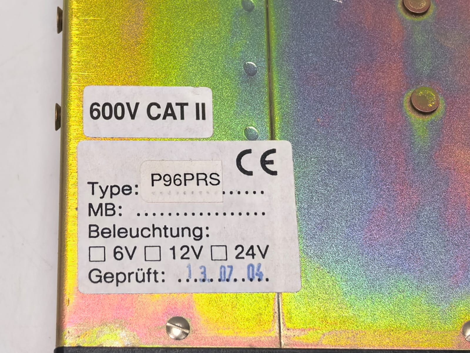 CEWE INSTRUMENT P96PRS CEWE INSTRUMENT P96PRS AMMETER 600V 3