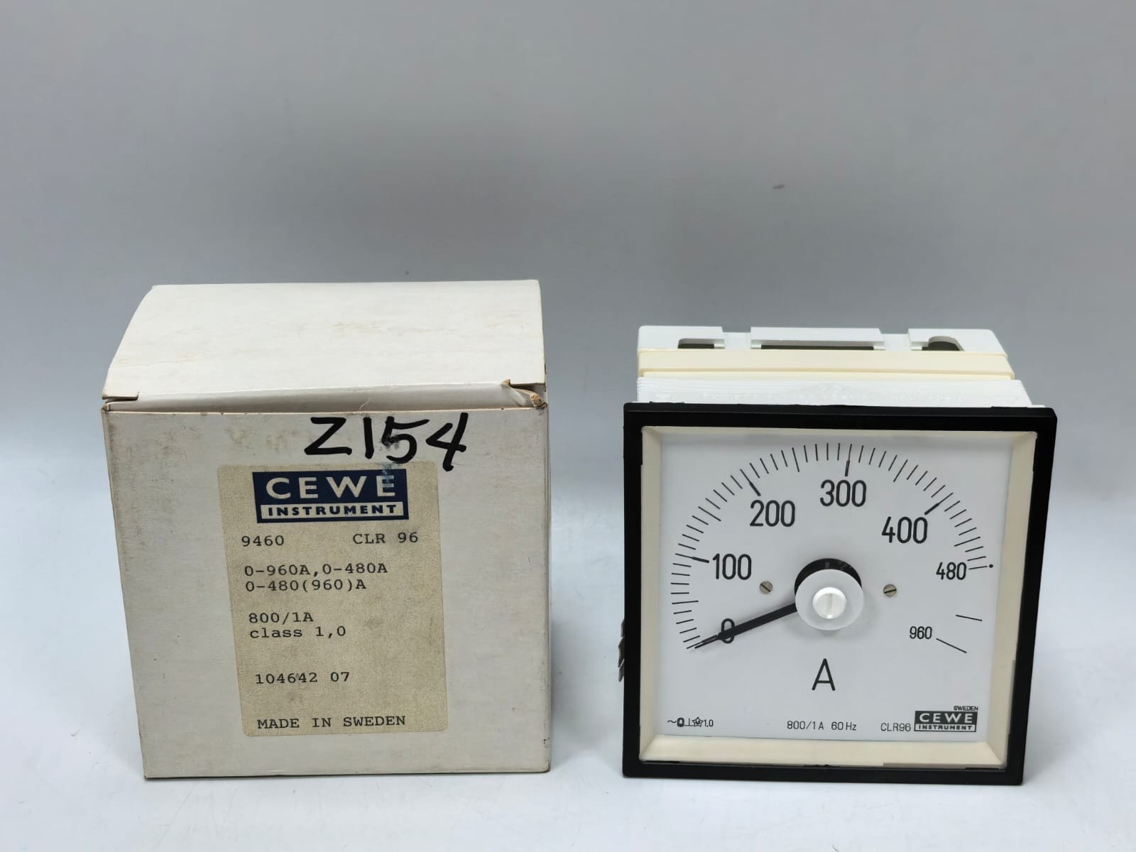 CEWE INSTRUMENTS CLR96 VOLT ANALOG PANEL METER 9460 0-960A, 0-480A