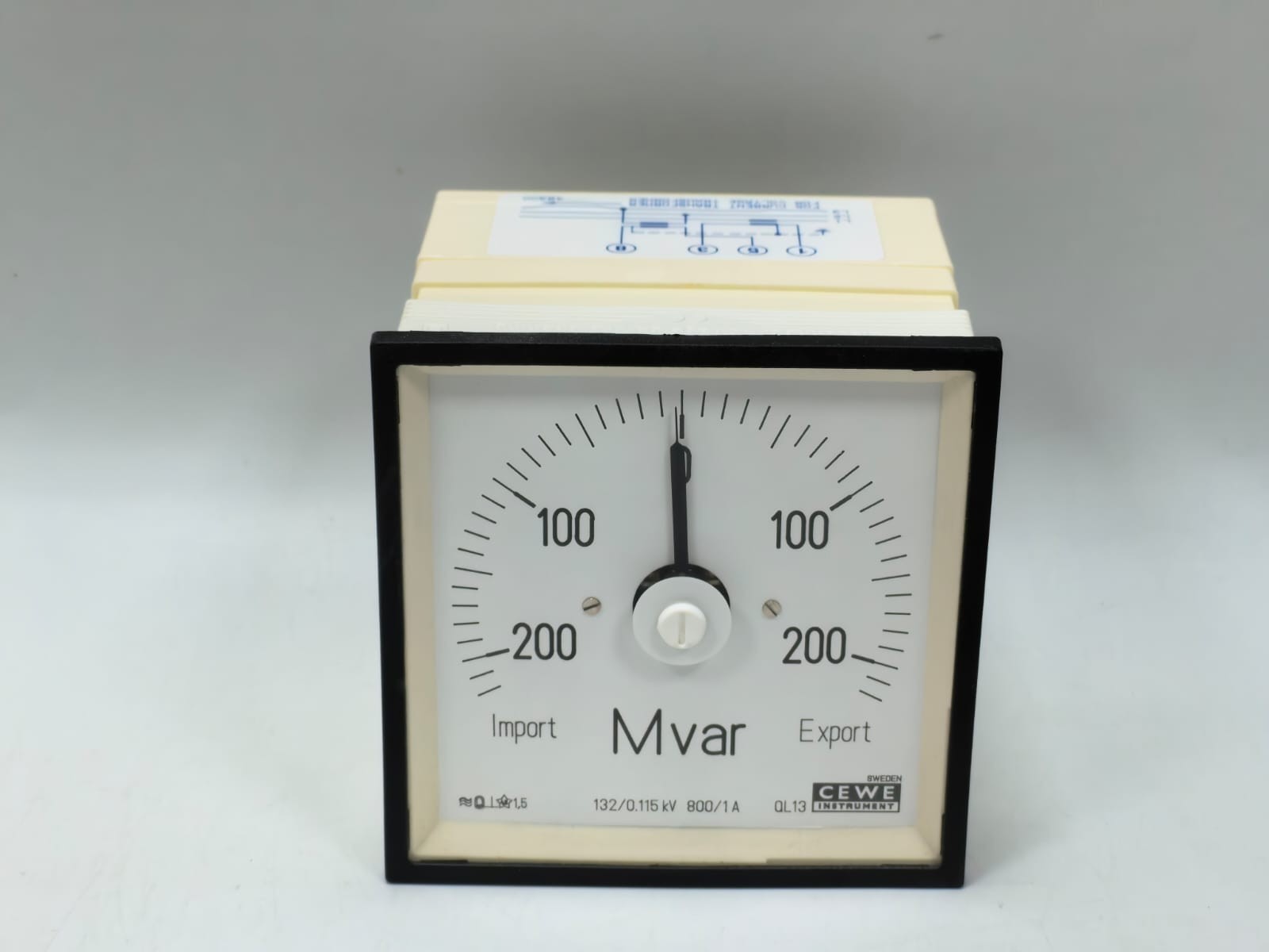 CEWE QL 13 CEWE INSTRUMENTS QL 13 0-220 MVAR PANEL METER 132/0.115KV 800/1A 2