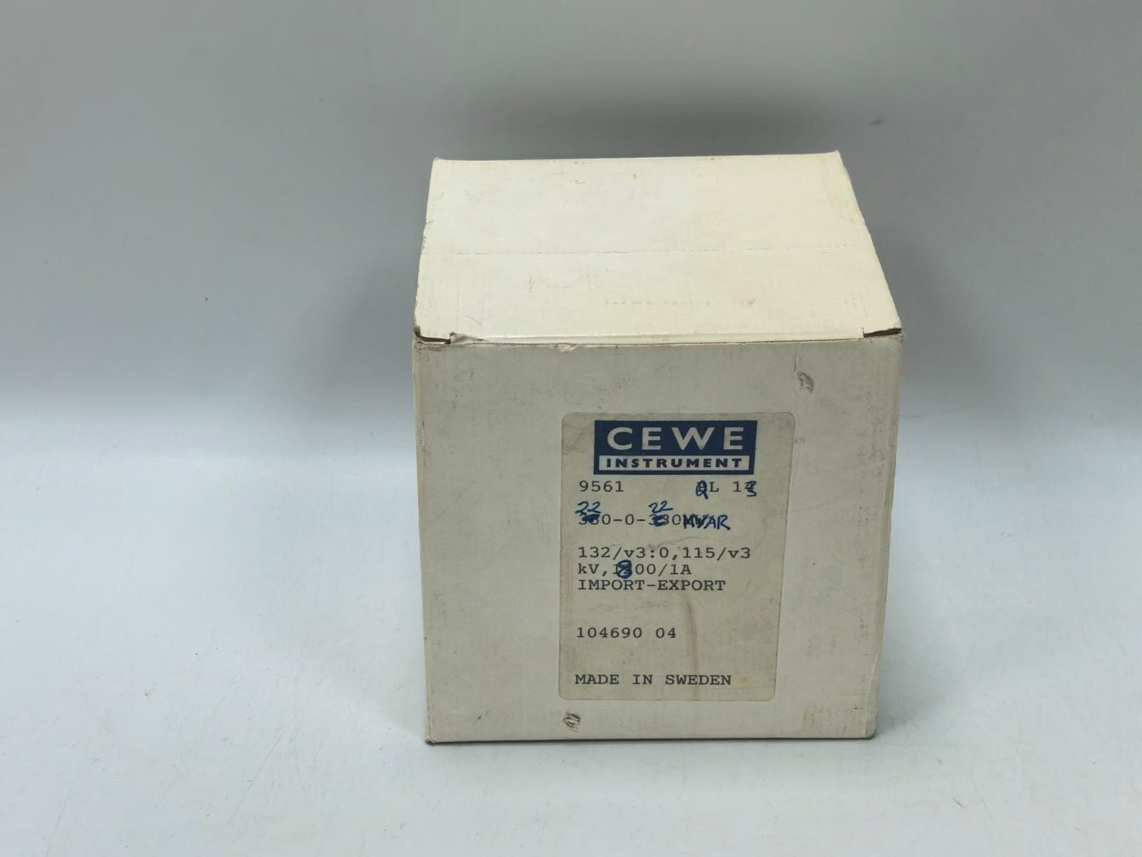 CEWE QL 13 CEWE INSTRUMENTS QL 13 0-220 MVAR PANEL METER 132/0.115KV 800/1A 8