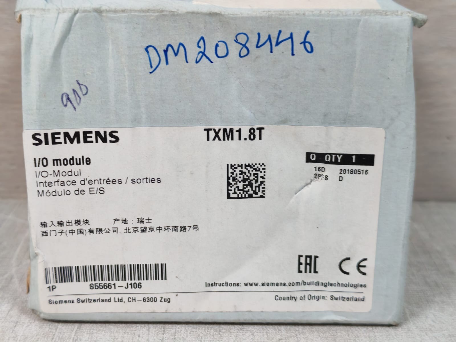 Siemens TXM1.8T SIEMENS TXM1.8T INPUT/OUTPUT INTERFACE 9