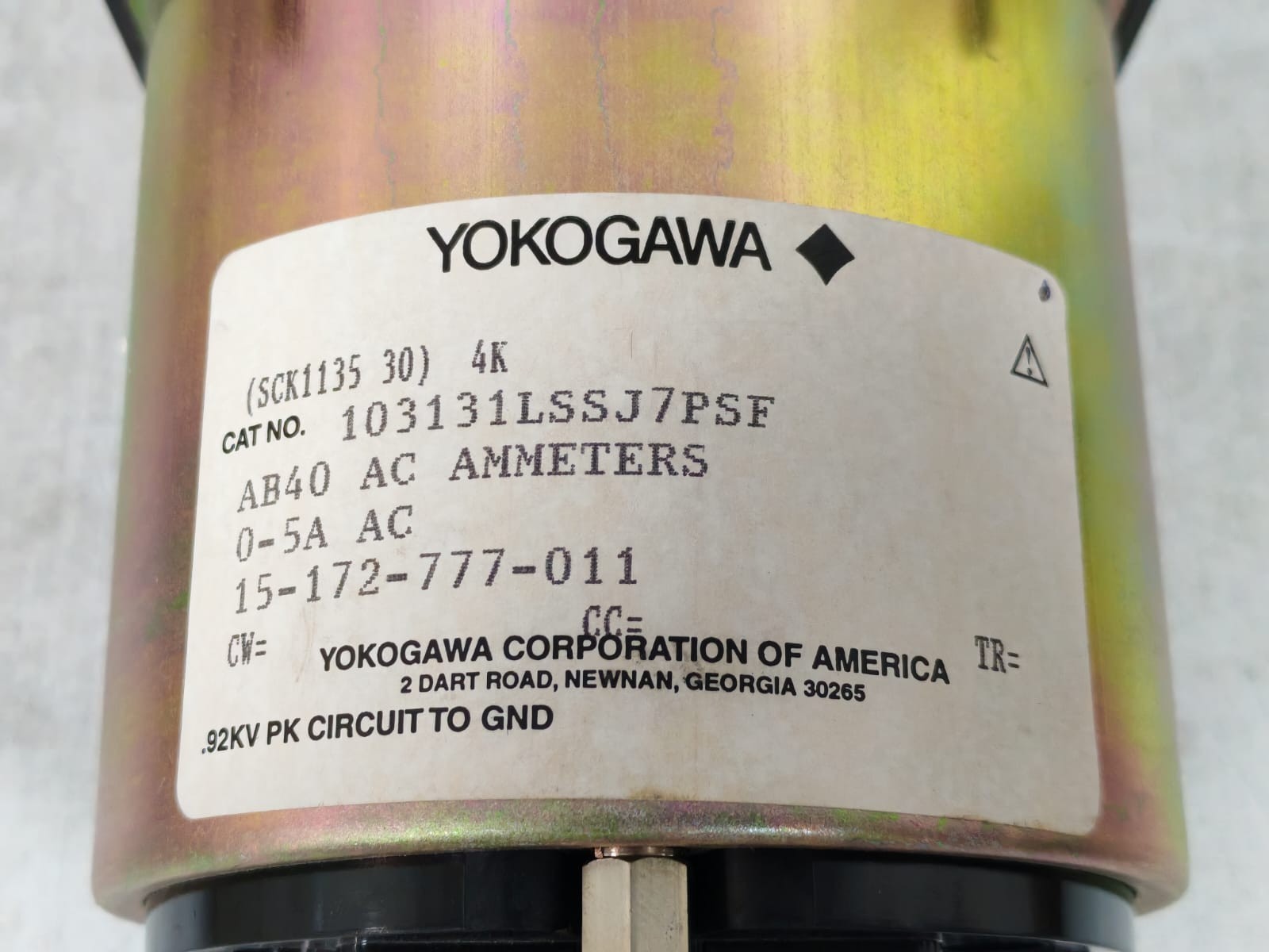 SIEMENS YOKOGAWA 103131LSSJ7PSF SIEMENS YOKOGAWA 103131LSSJ7PSF AB40 AC AMMETERS 4