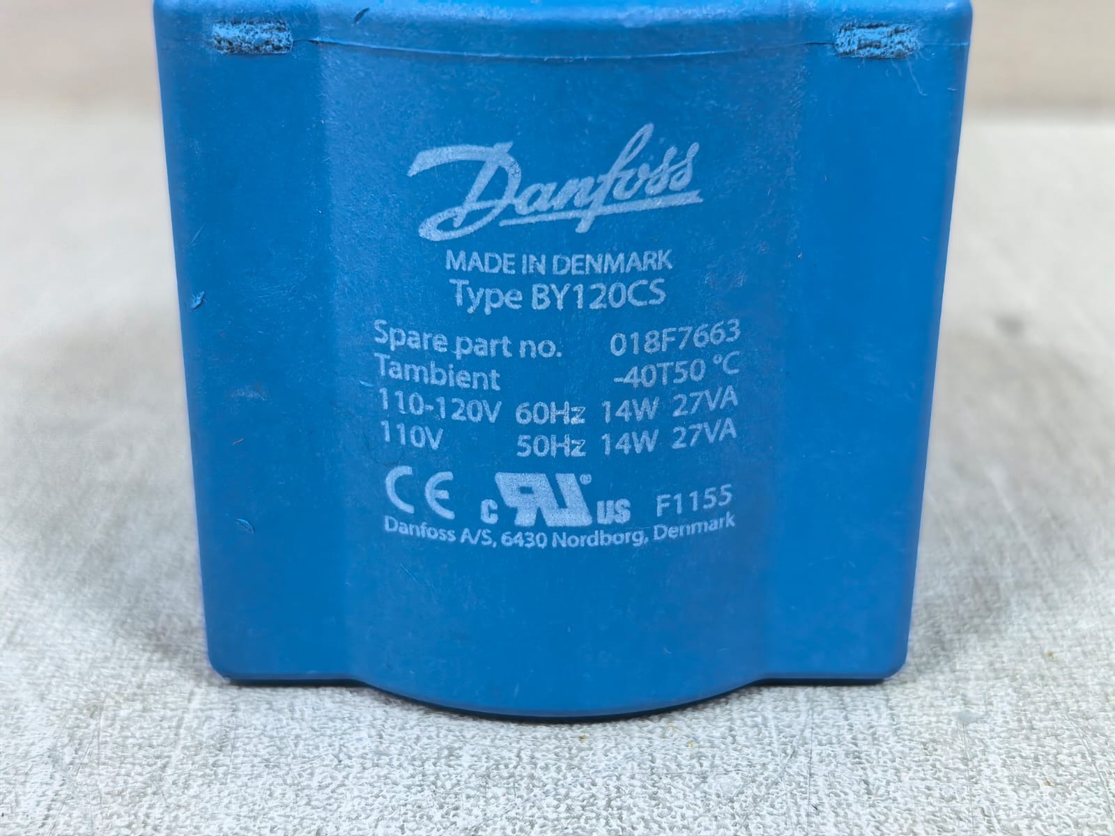 Danfoss BY120CS 018F7663 DANFOSS BY120CS 018F7663 SOLENOID COIL 2