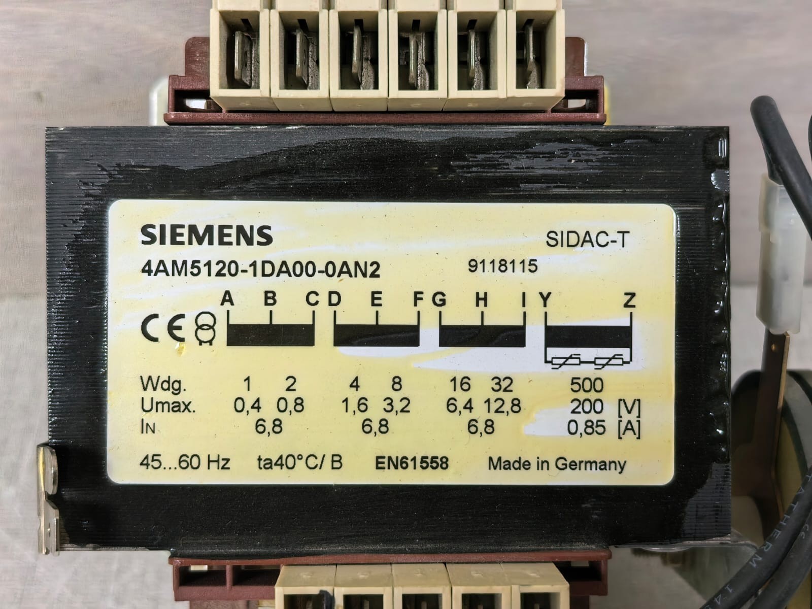 Siemens SIDAC-T 4AM5120-4DA00-0AN2 SIEMENS SIDAC-T 4AM5120-4DA00-0AN2 TRANSFORMER 4