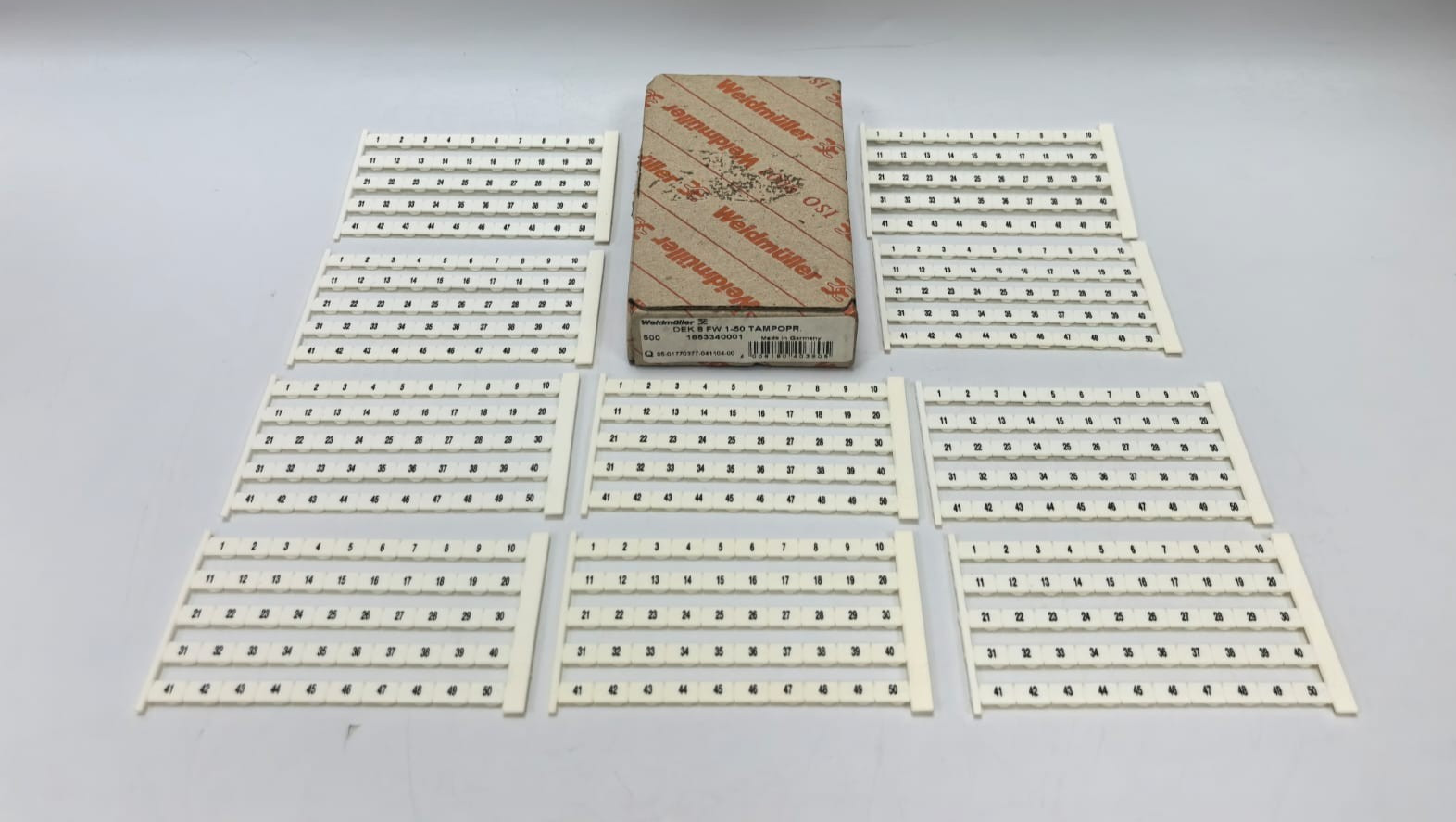 WEIDMULLER DEK 8 FW 1-50 TAMPOPR TERMINAL MARKER 1653340001