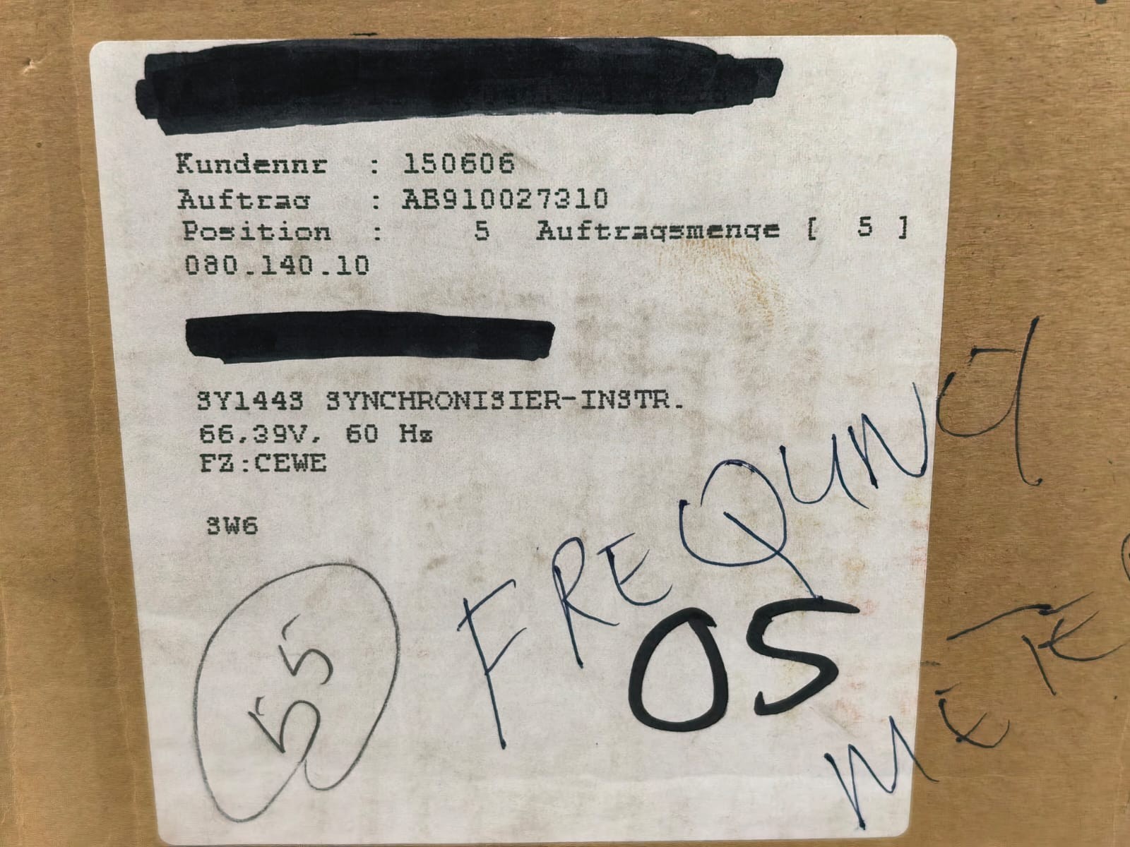 CEWE SY1443 CEWE SY1443 SYNCHRONISTER 115V 10