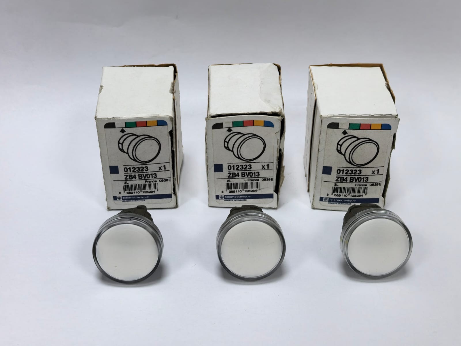 TELEMECANIQUE ZB4 BV013 WHITE PILOT LIGHT HEAD 012323
