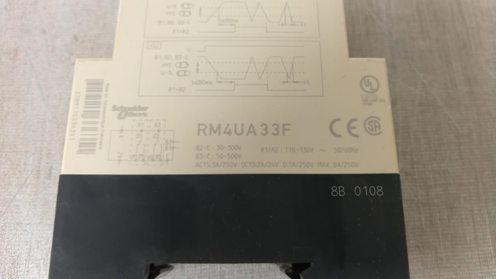 Schneider Electric RM4UA33F TELEMECANIQUE SCHNEIDER ELECTRIC RM4UA33F VOLTAGE MEASUREMENT RELAY 10