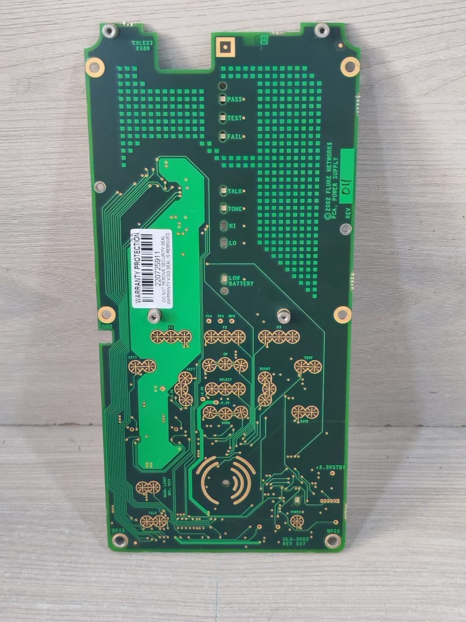 Fluke UL-3002 REV 007 Replacement Board for Fluke Networks DTX-1800 UL-3002 REV 007 10