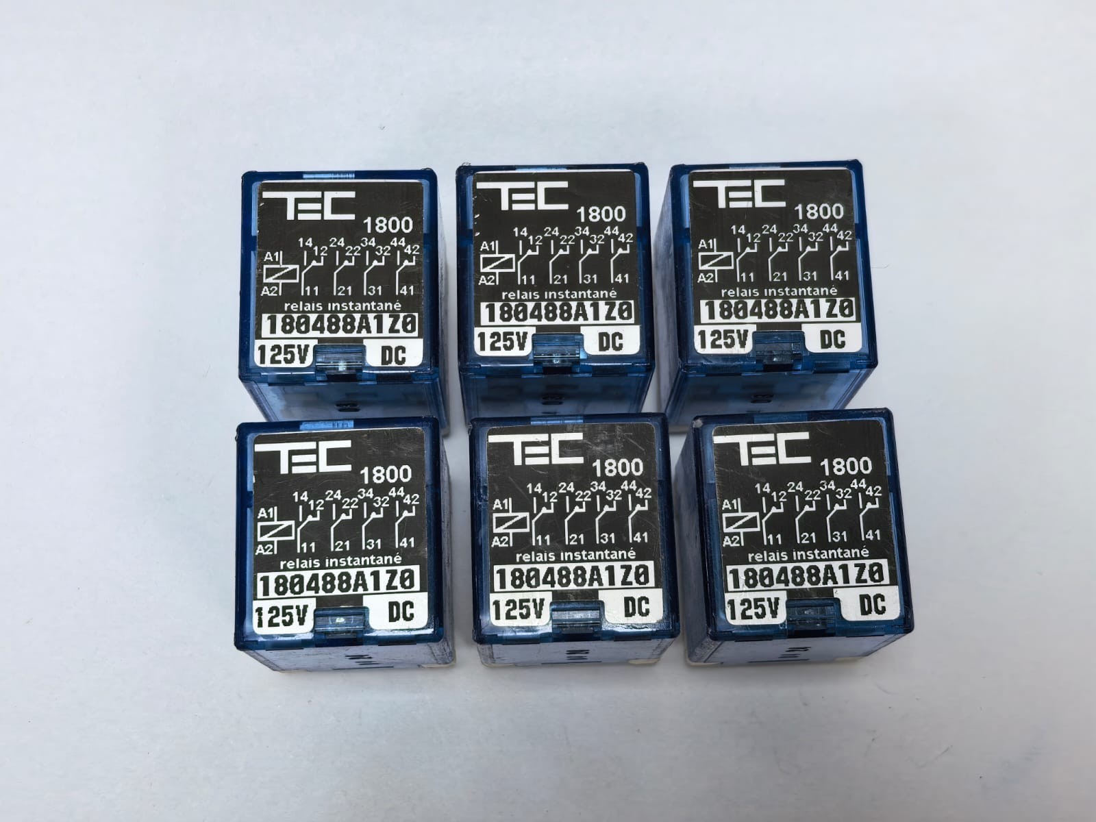 TEC 1800 INSTANTANEOUS RELAYS 180488A1Z0 125V DC