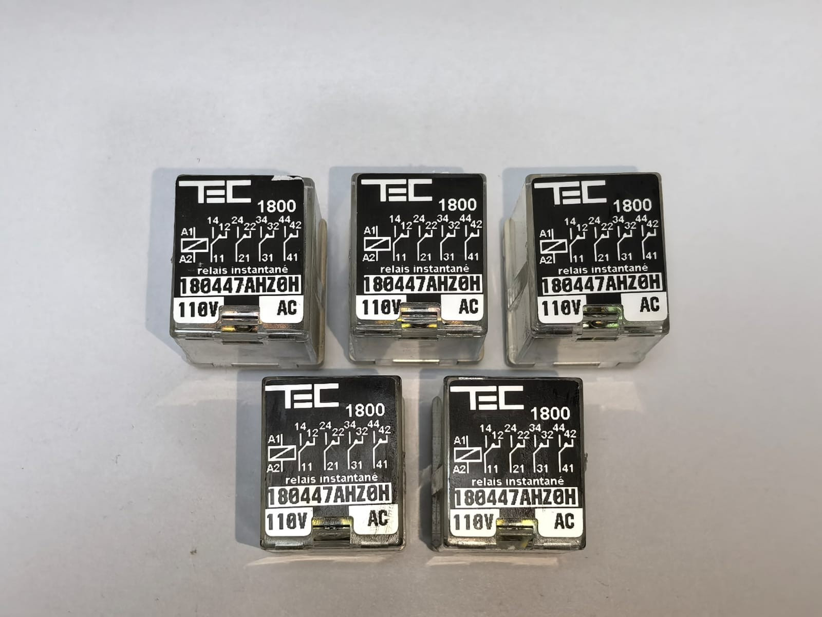 TEC 1800 INSTANTANEOUS RELAYS 180447AHZ0H 110V AC