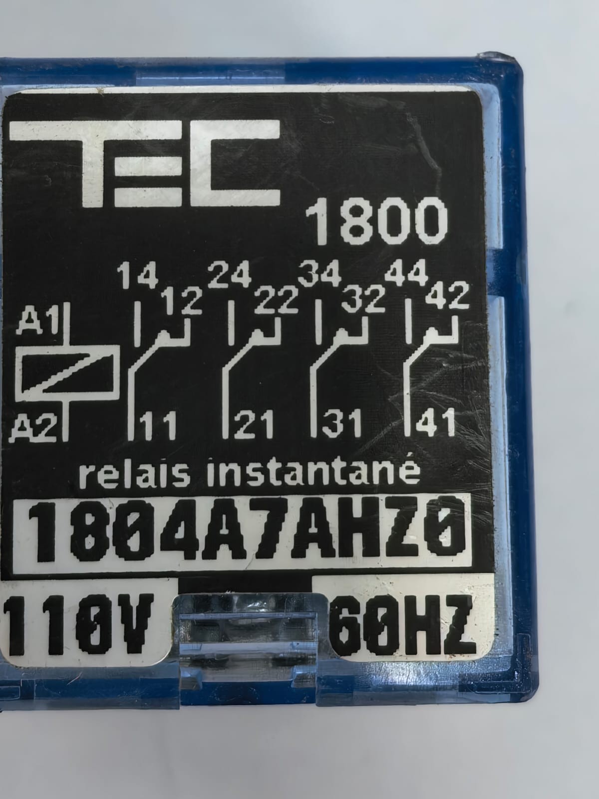 TEC TEC 1800 TEC 1800 INSTANTANEOUS RELAYS 1804A7AHZ0 110V 60HZ 3