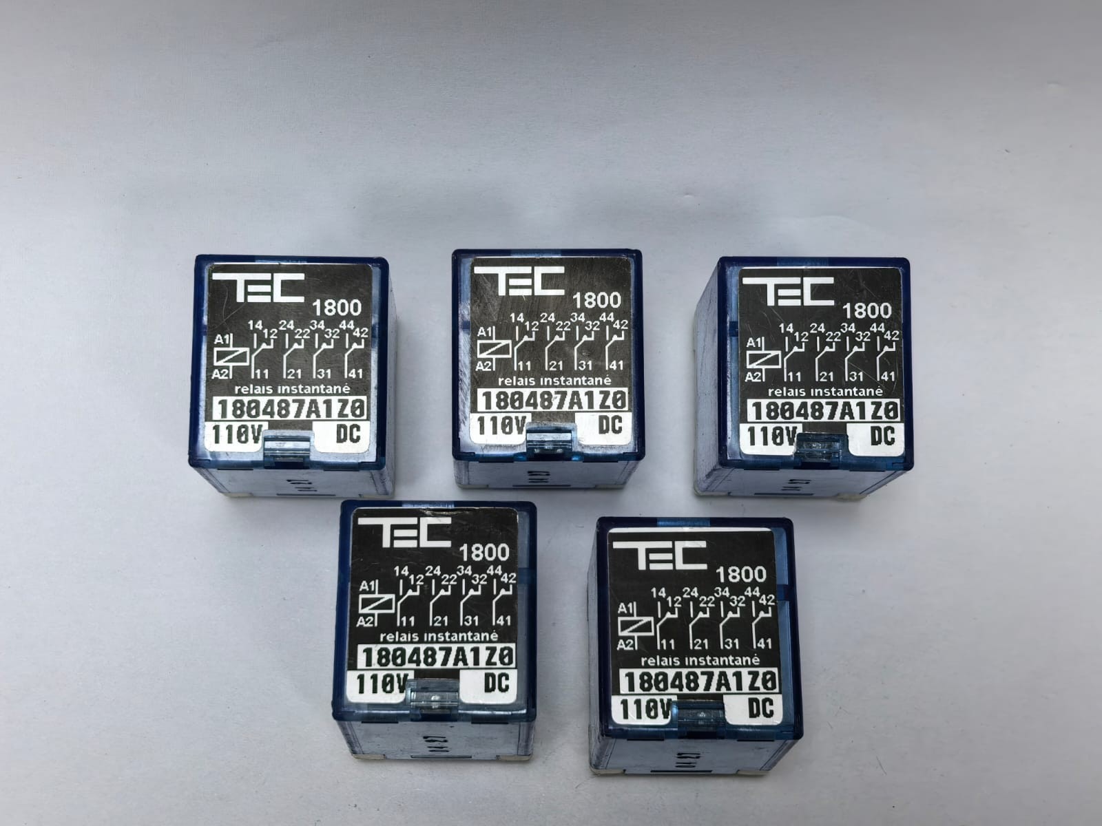 TEC 1800 INSTANTANEOUS RELAYS 180487A1Z0 110V DC