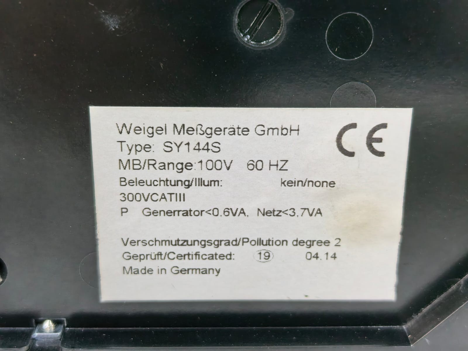 Siemens SIEMENS SY144S SIEMENS SY144S SYNCHRONOSKOP 100V 60HZ 8