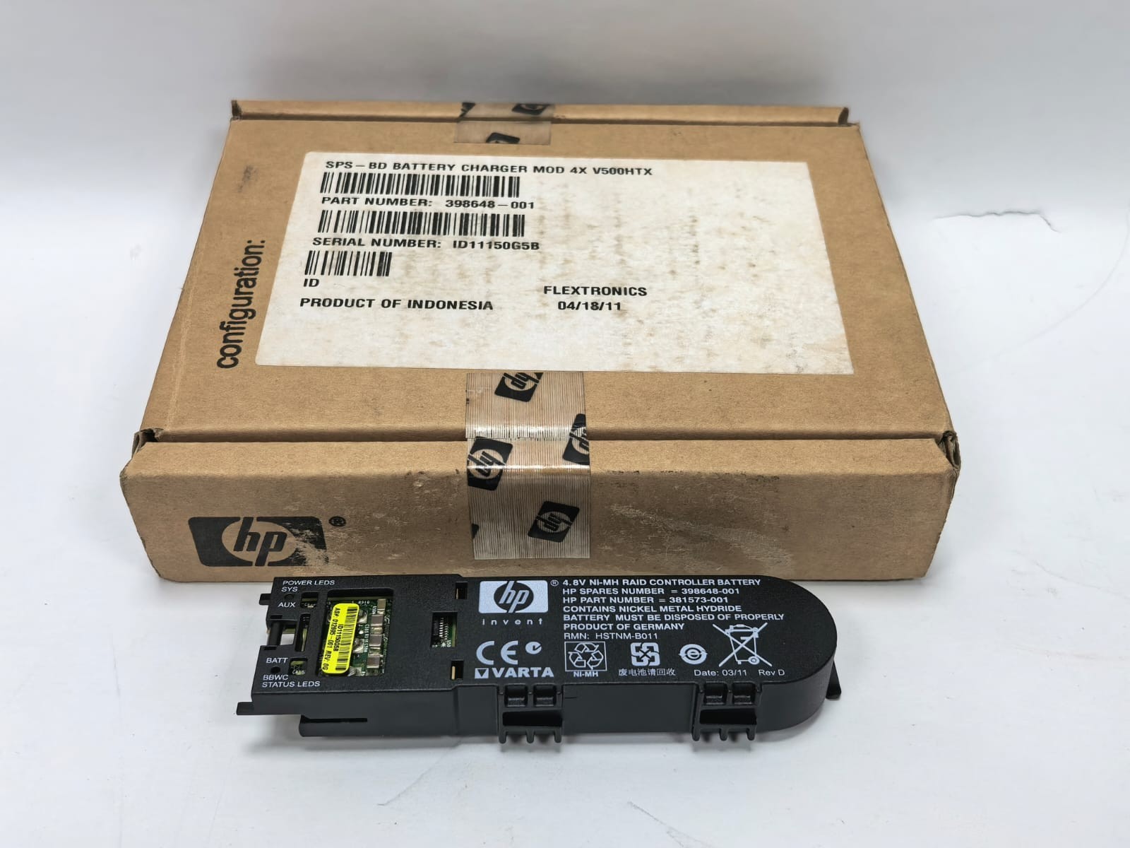 HP 398648-001 4.8V NI-MH RAID CONTROLLER BATTERY