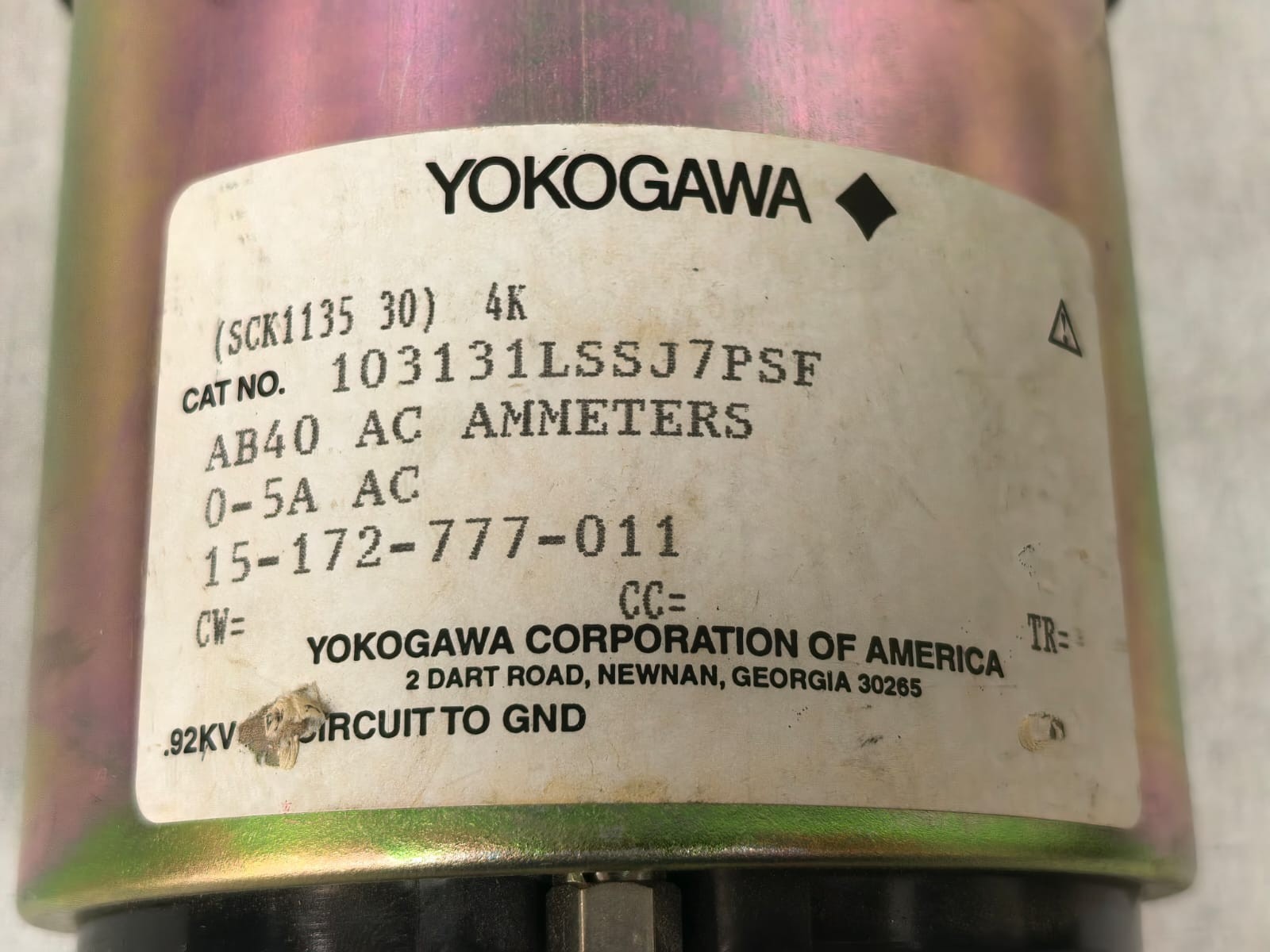 Siemens 103131LSSJ7PSF SIEMENS YOKOGAWA 103131LSSJ7PSF AB40 AC AMMETERS 0-5A 7